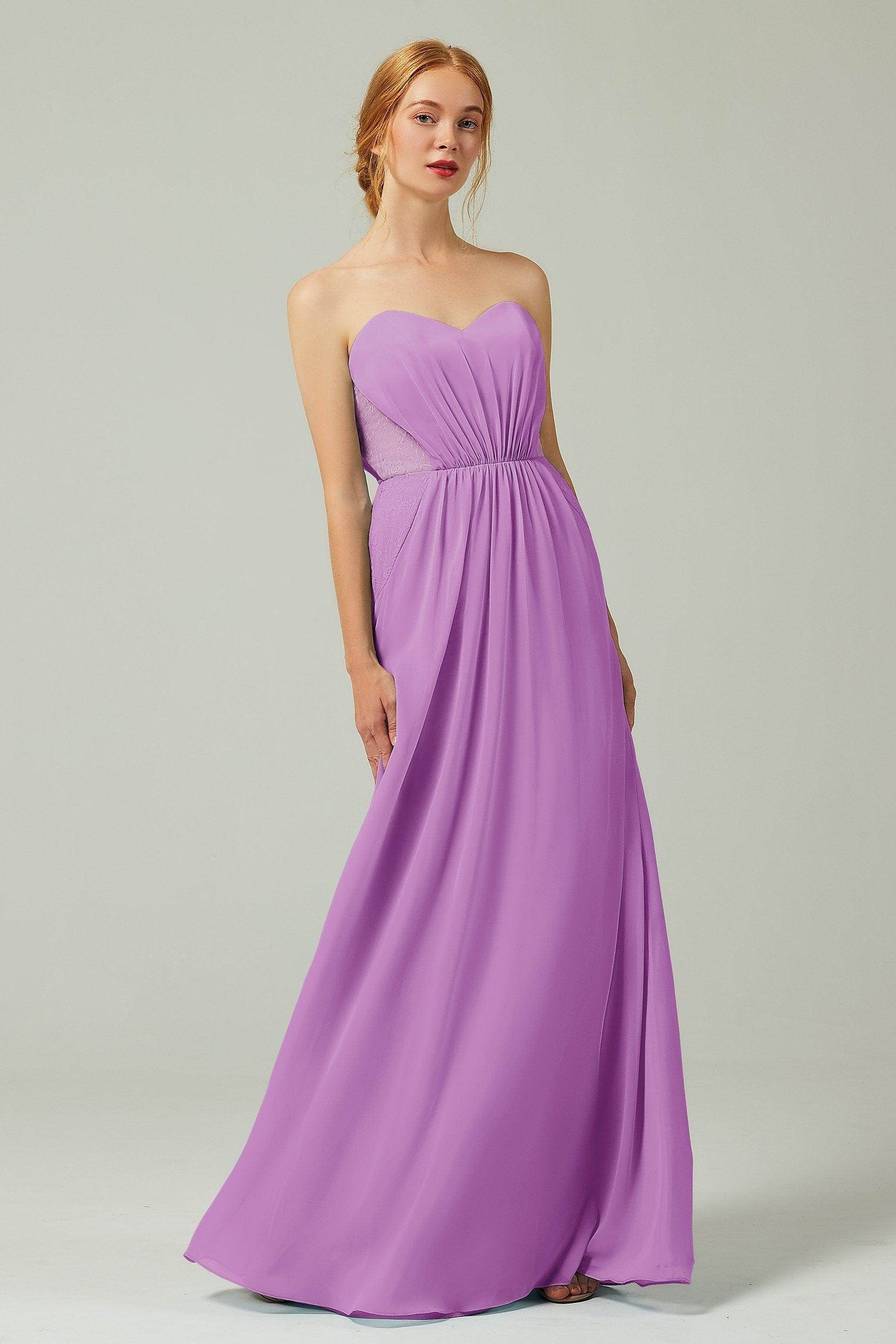 Sheath-Column Floor Length Chiffon Bridesmaid Dress CB0330