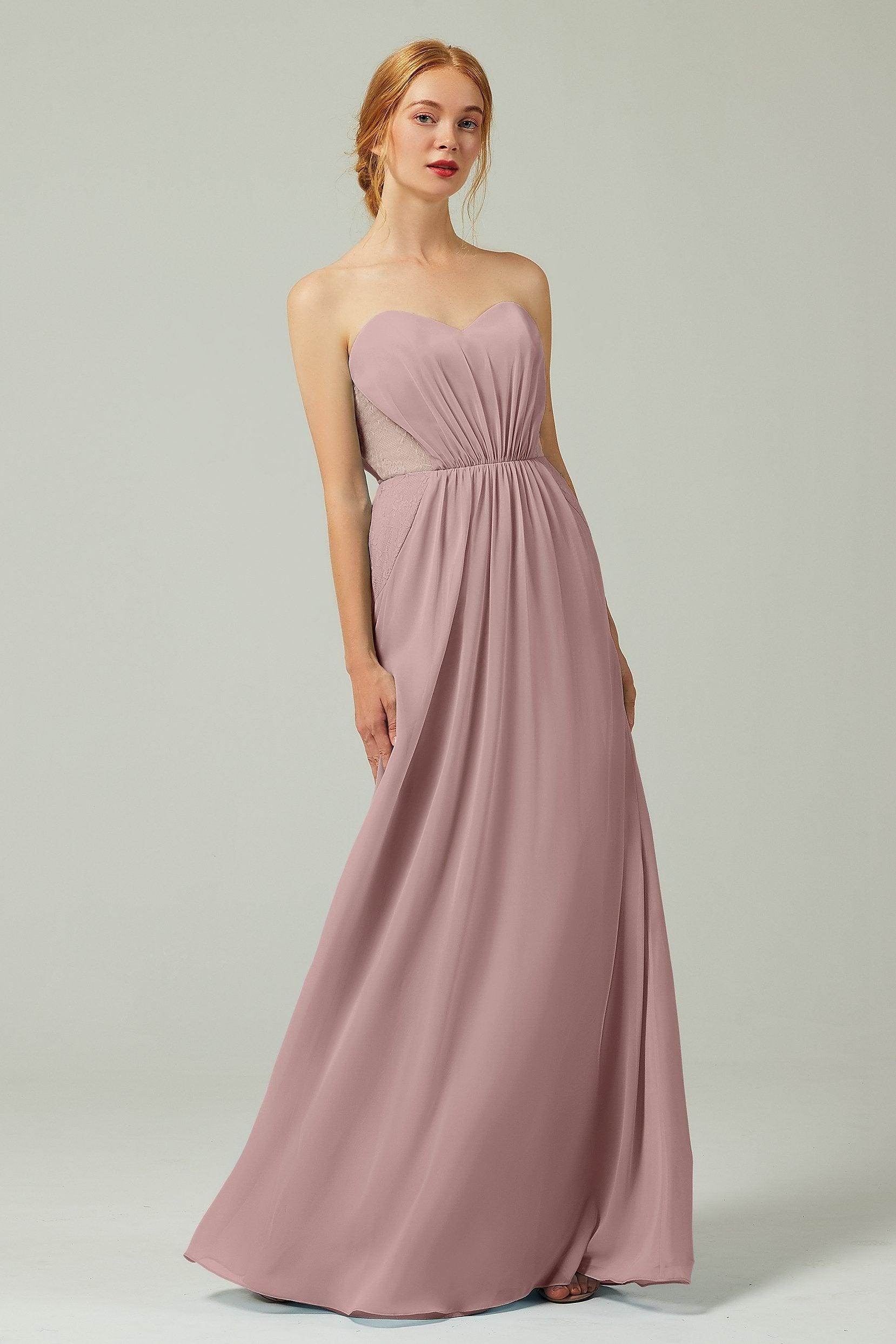 Sheath-Column Floor Length Chiffon Bridesmaid Dress CB0330