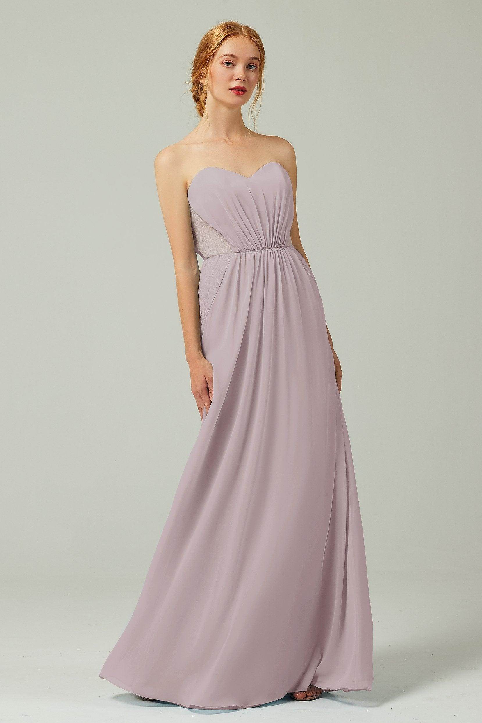 Sheath-Column Floor Length Chiffon Bridesmaid Dress CB0330