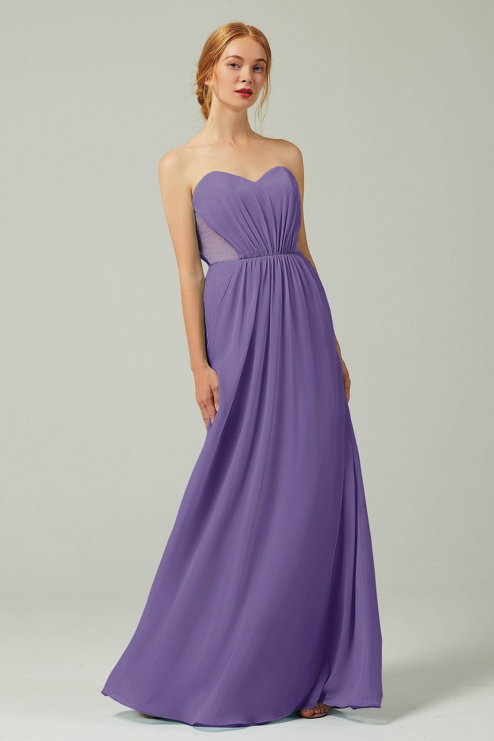 Sheath-Column Floor Length Chiffon Bridesmaid Dress CB0330