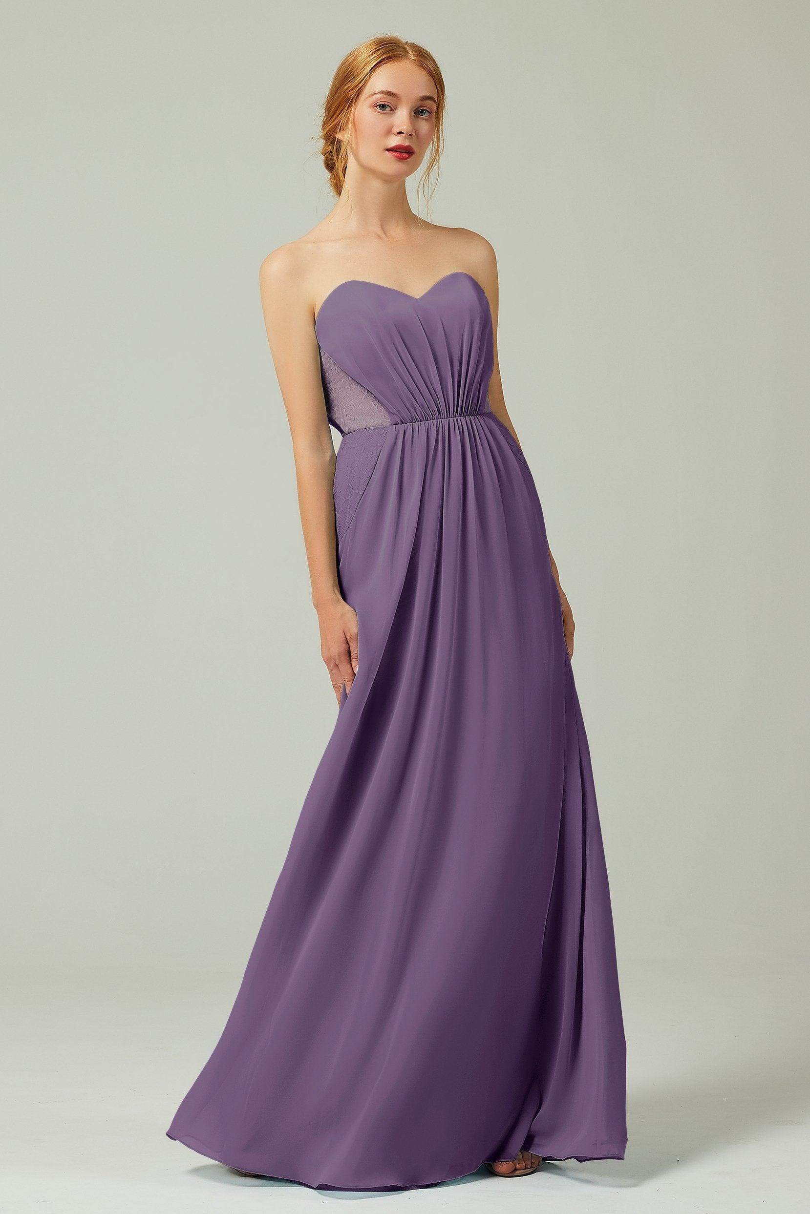 Sheath-Column Floor Length Chiffon Bridesmaid Dress CB0330