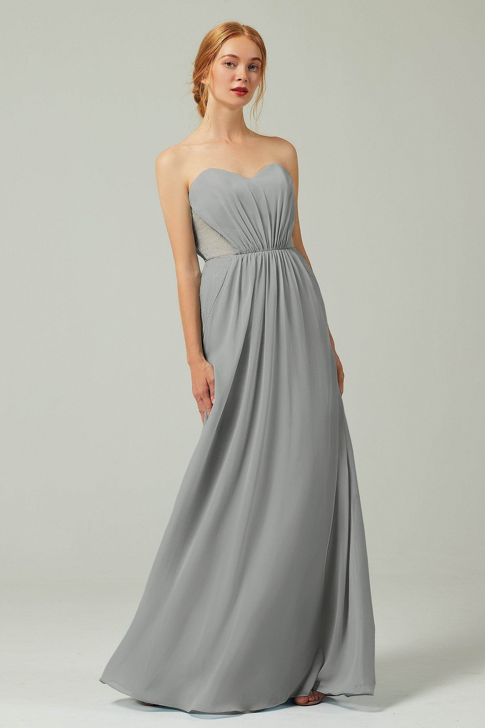 Sheath-Column Floor Length Chiffon Bridesmaid Dress CB0330