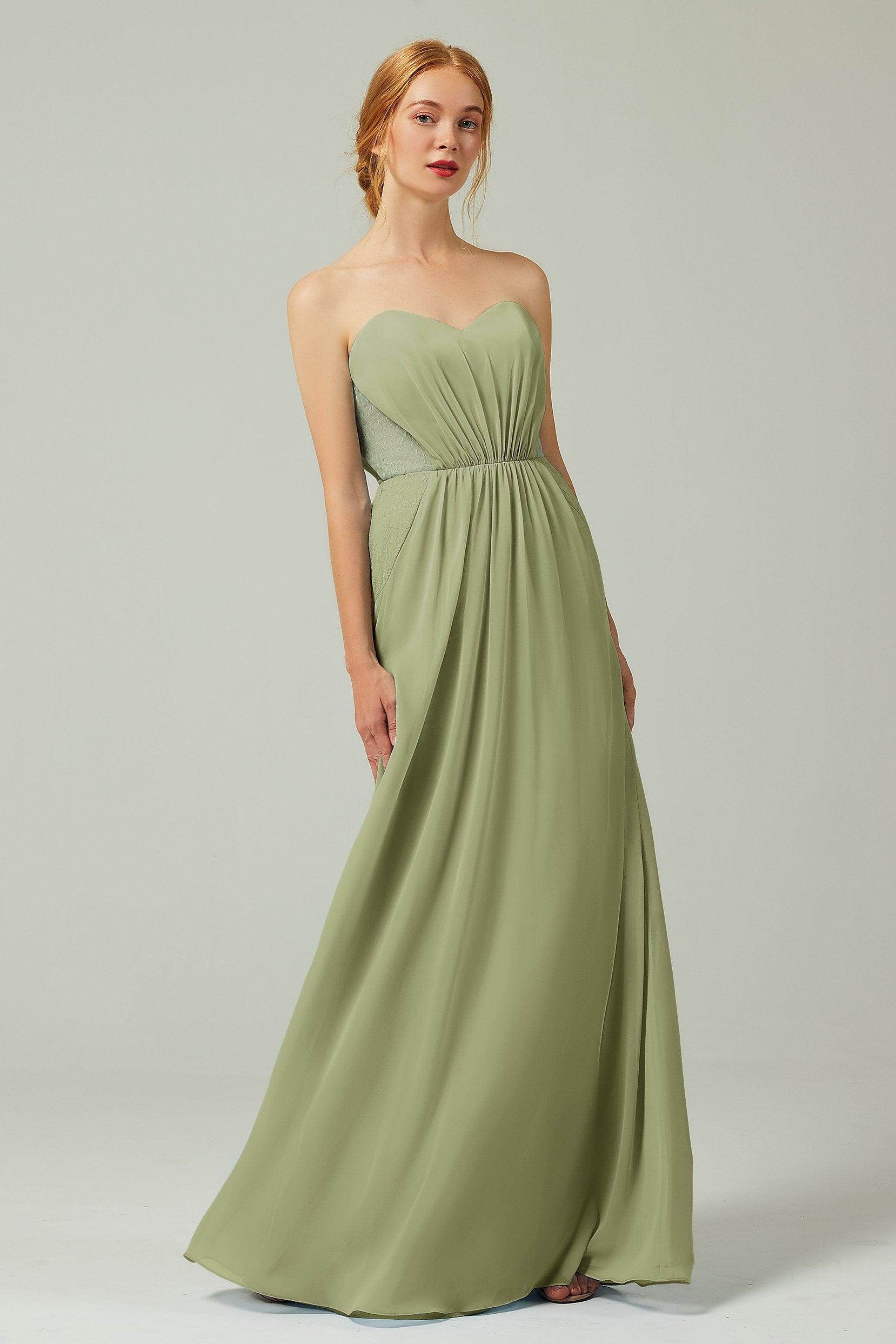 Sheath-Column Floor Length Chiffon Bridesmaid Dress CB0330