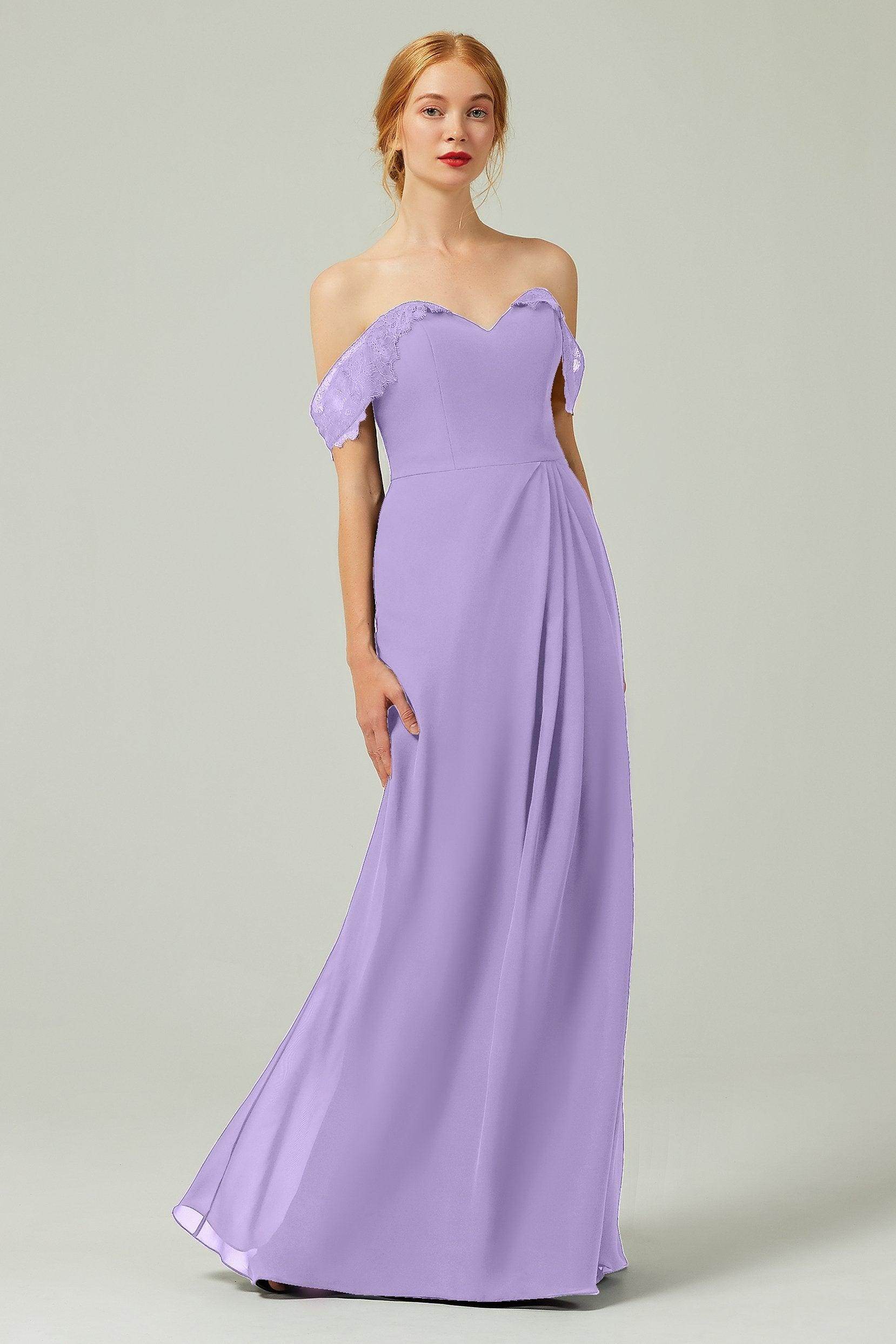 Sheath-Column Floor Length Chiffon Bridesmaid Dress Formal Dresses CB0338