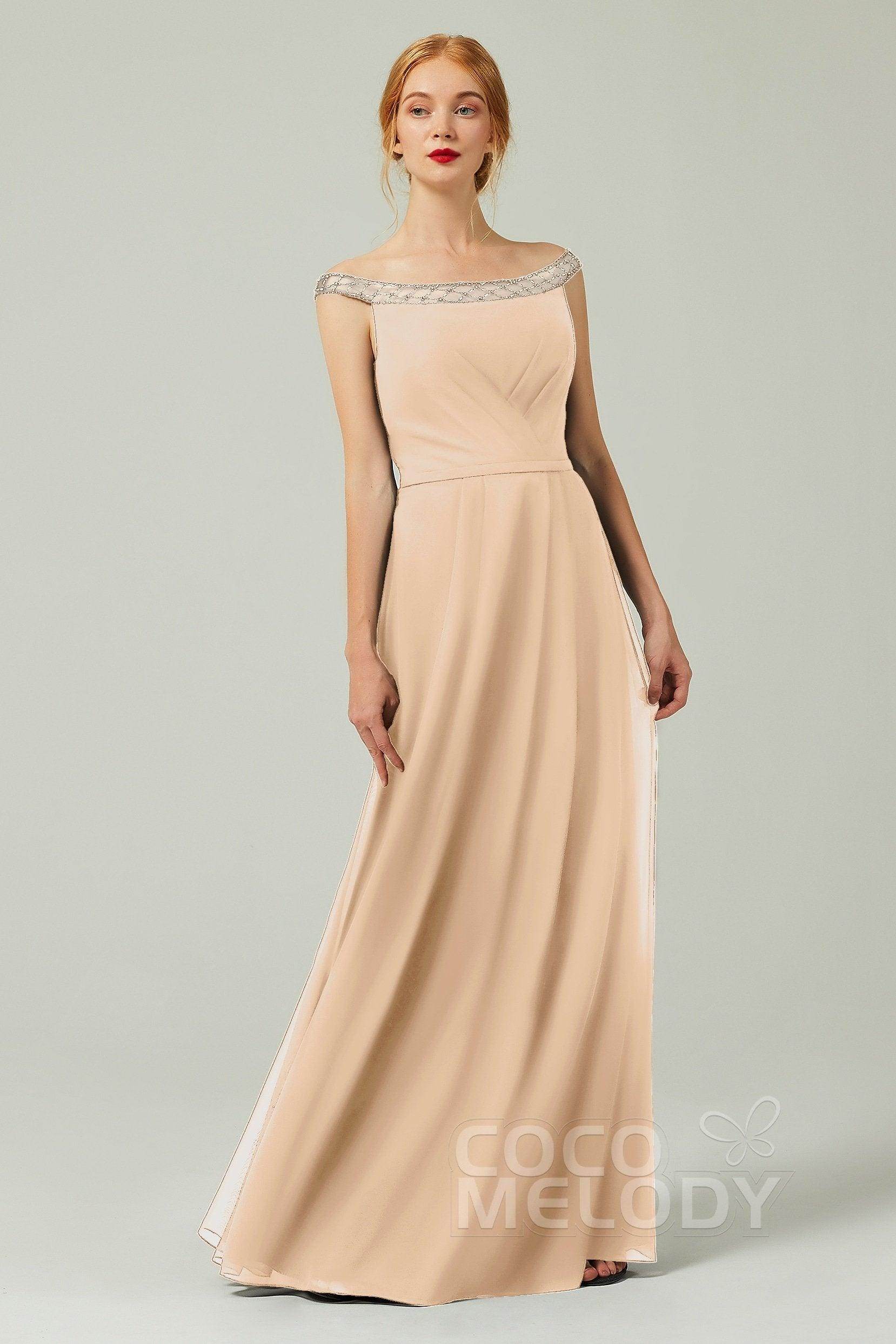 A-Line Floor Length Chiffon Bridesmaid Dress Formal Dresses CB0339