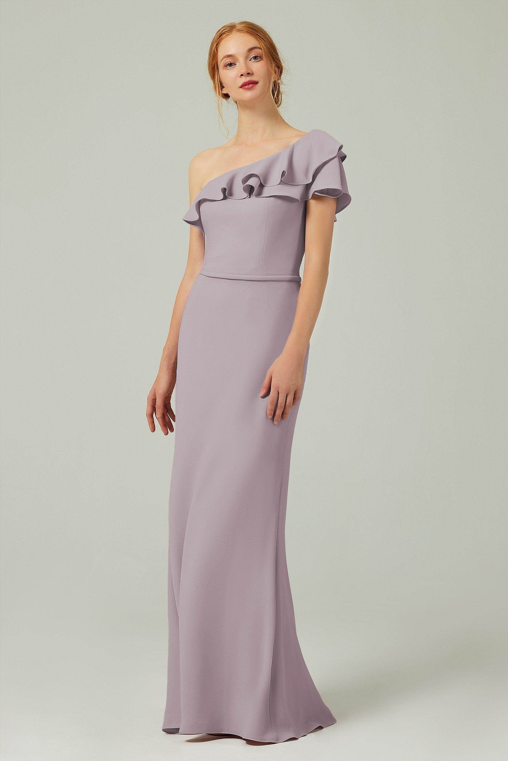 Sheath-Column Floor Length Chiffon Bridesmaid Dress CB0349
