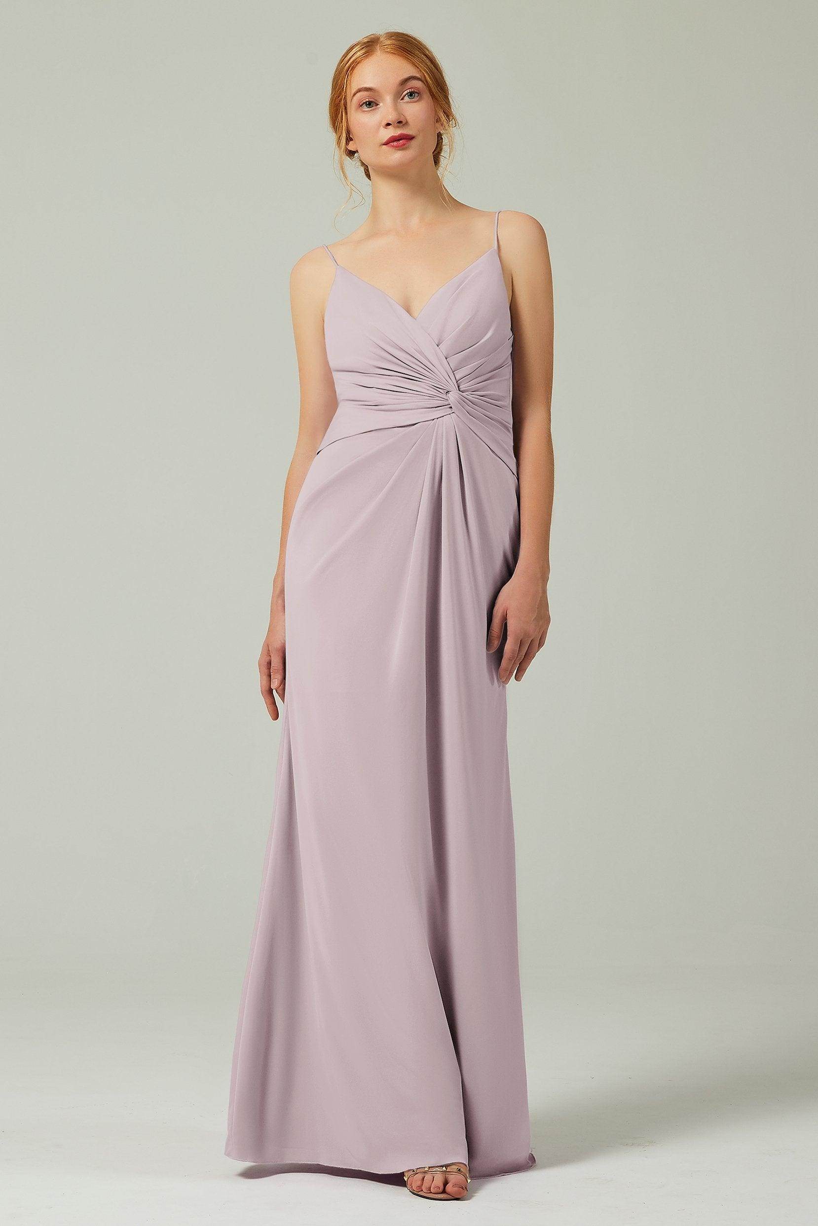 Sheath-Column Floor Length Chiffon Bridesmaid Dress CB0350