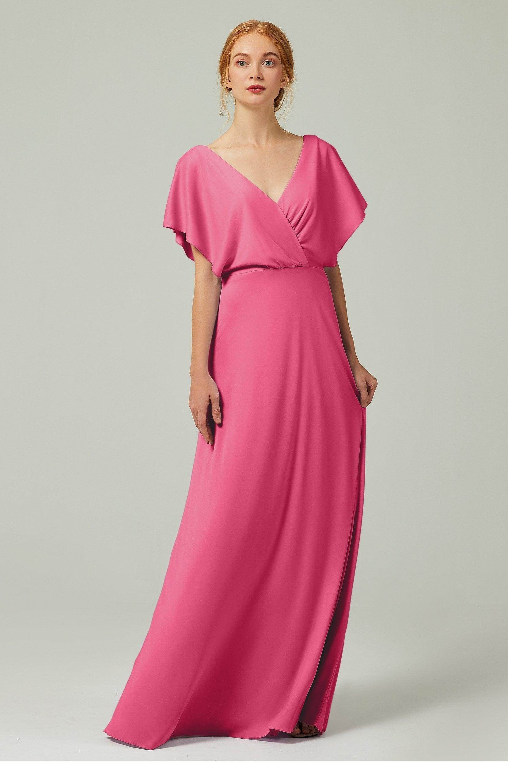 A-Line Floor Length Chiffon Bridesmaid Dress CB0351