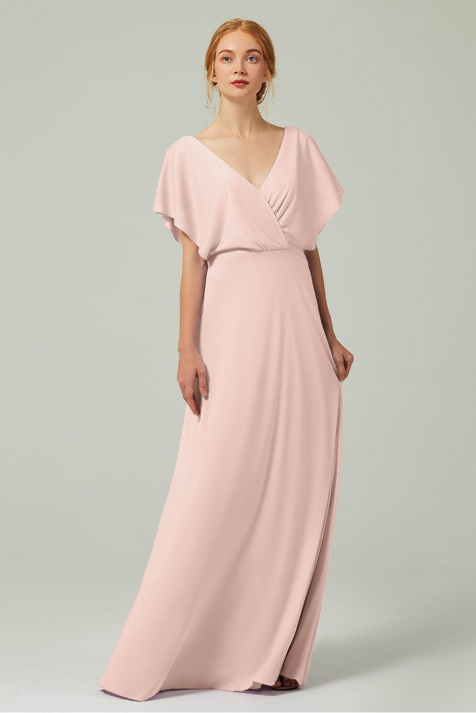 A-Line Floor Length Chiffon Bridesmaid Dress CB0351