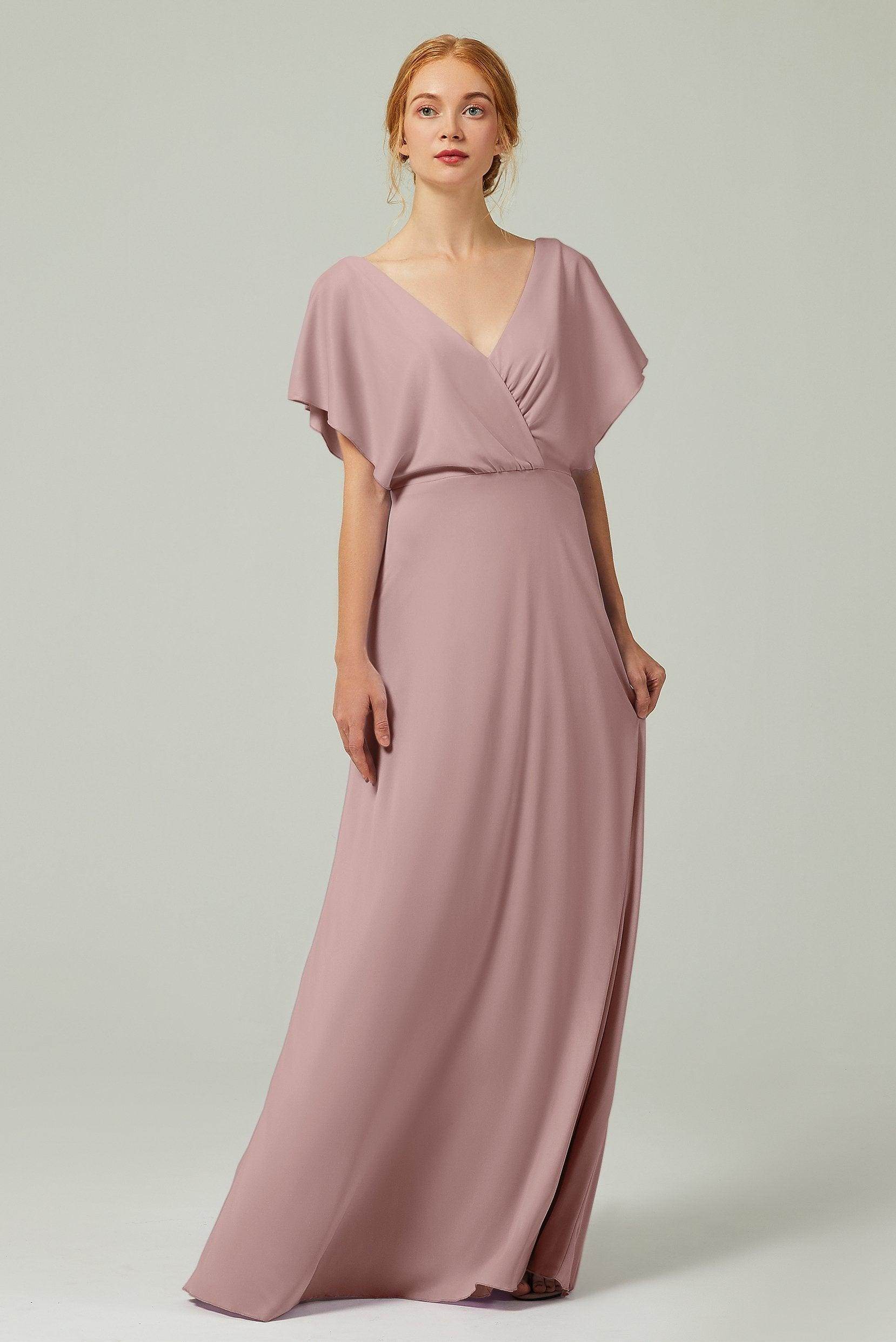A-Line Floor Length Chiffon Bridesmaid Dress CB0351