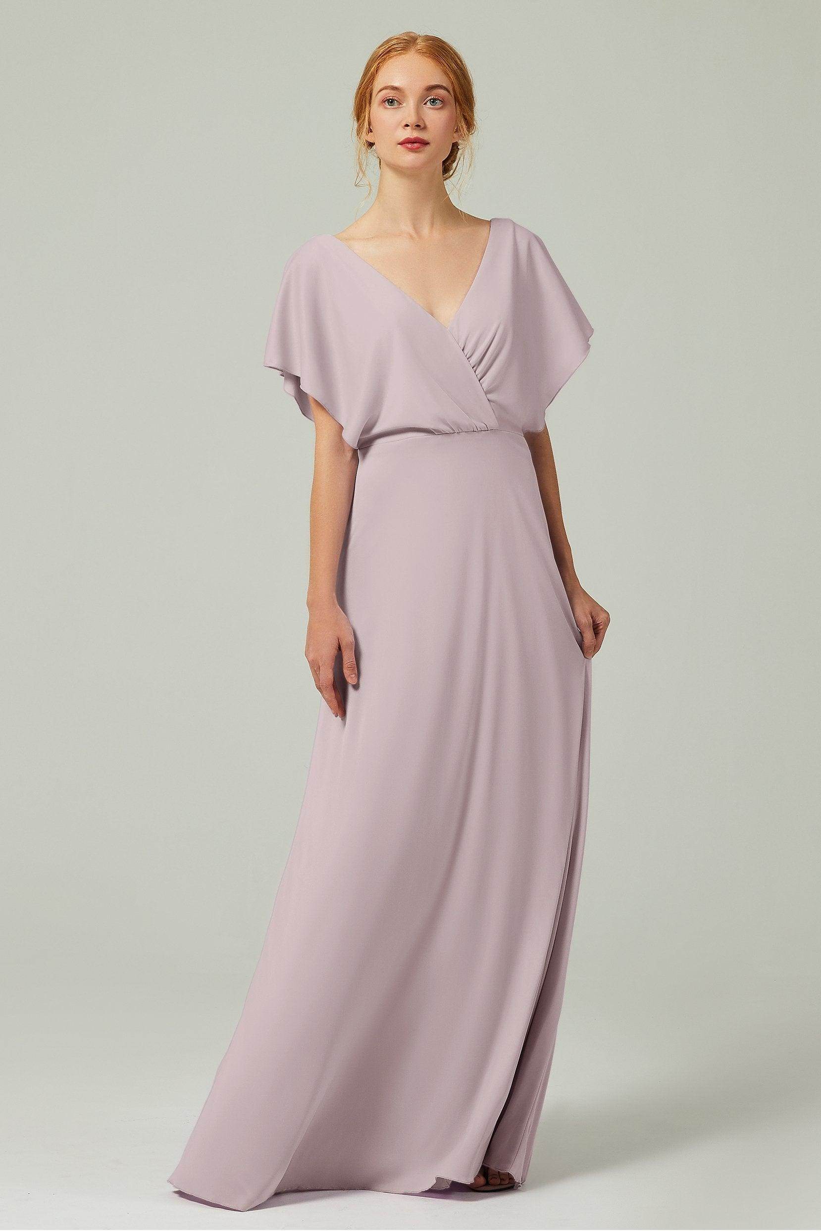A-Line Floor Length Chiffon Bridesmaid Dress CB0351
