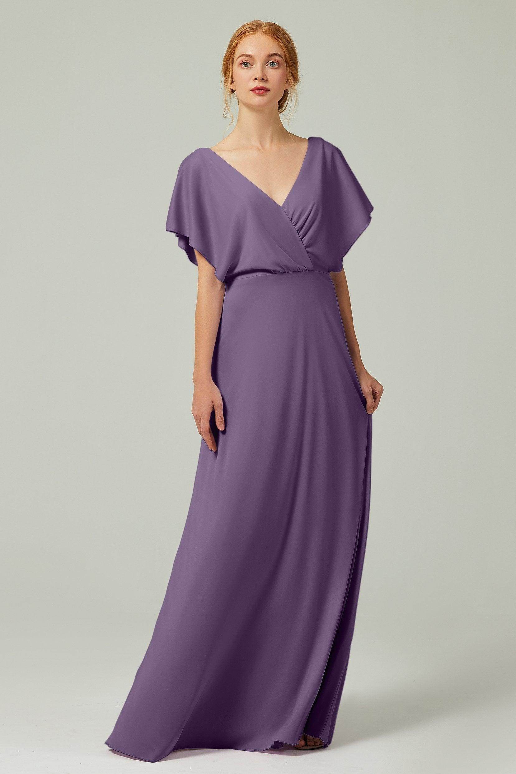 A-Line Floor Length Chiffon Bridesmaid Dress CB0351