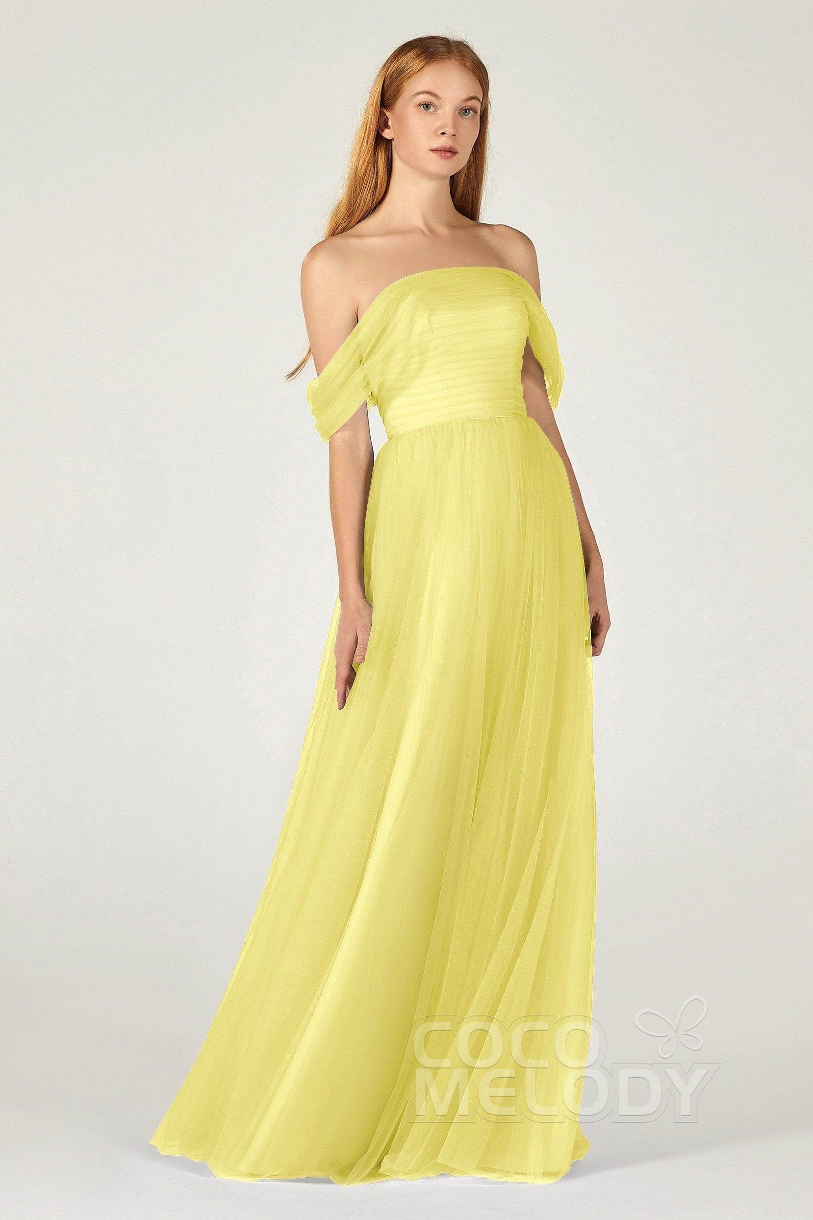 A-Line Floor Length Tulle Bridesmaid Dress CB0382