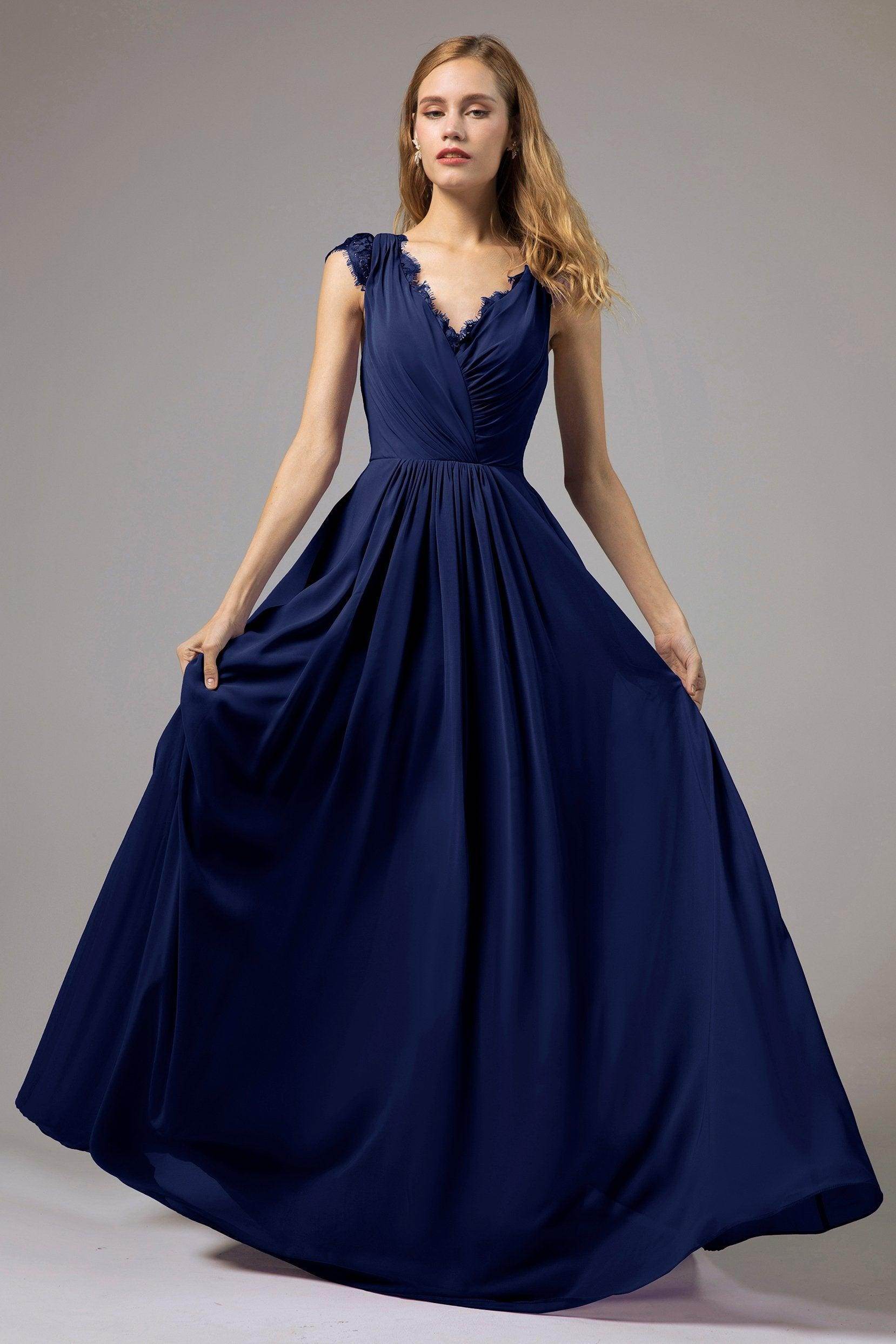 A-Line Floor Length Chiffon Bridesmaid Dress Formal Dresses CB0387