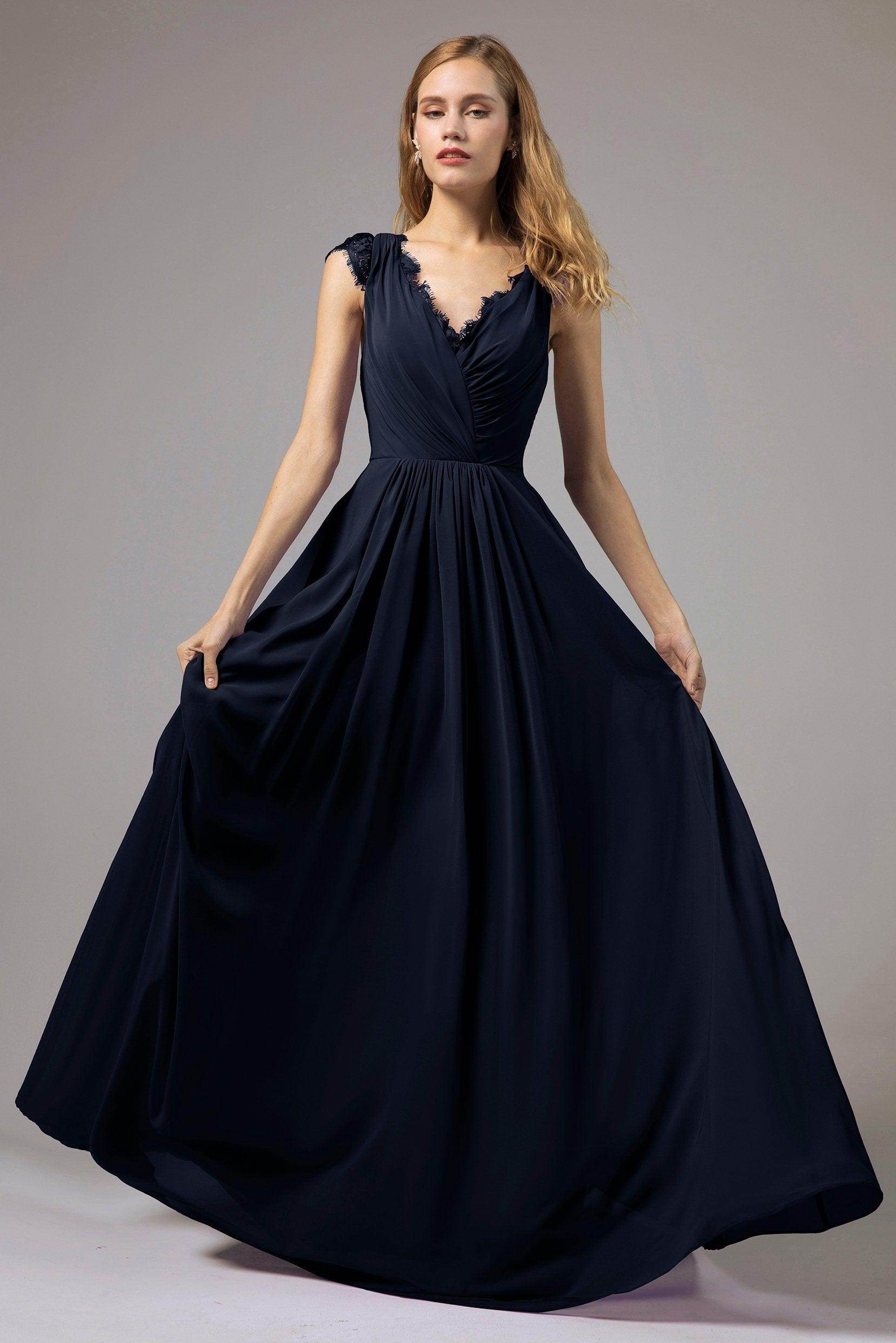 A-Line Floor Length Chiffon Bridesmaid Dress Formal Dresses CB0387