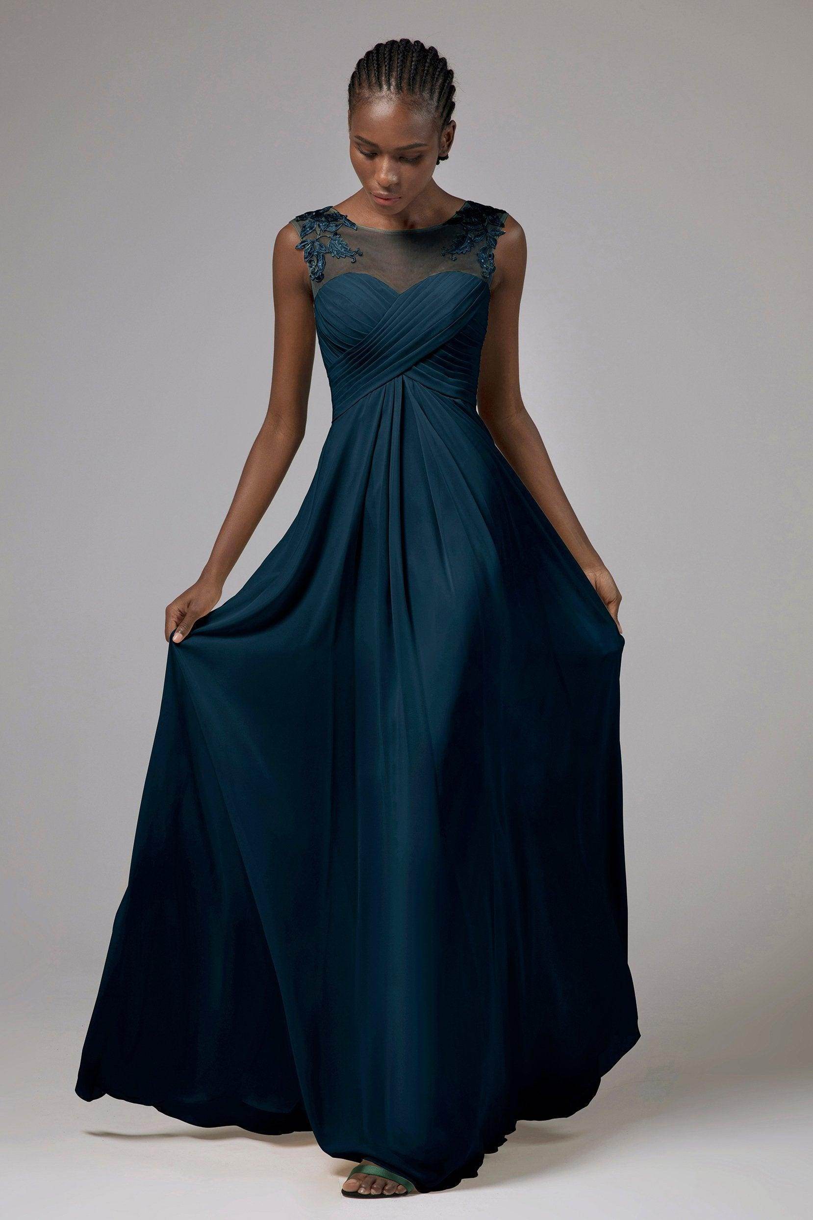 A-Line Floor Length Chiffon Bridesmaid Dress CB0397