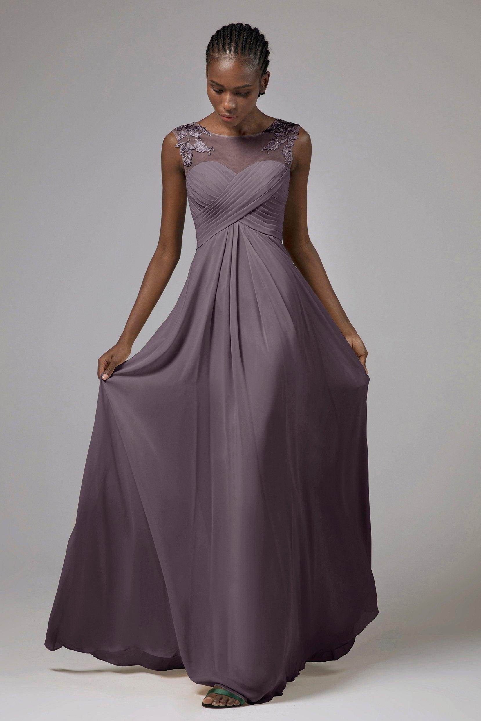 A-Line Floor Length Chiffon Bridesmaid Dress CB0397