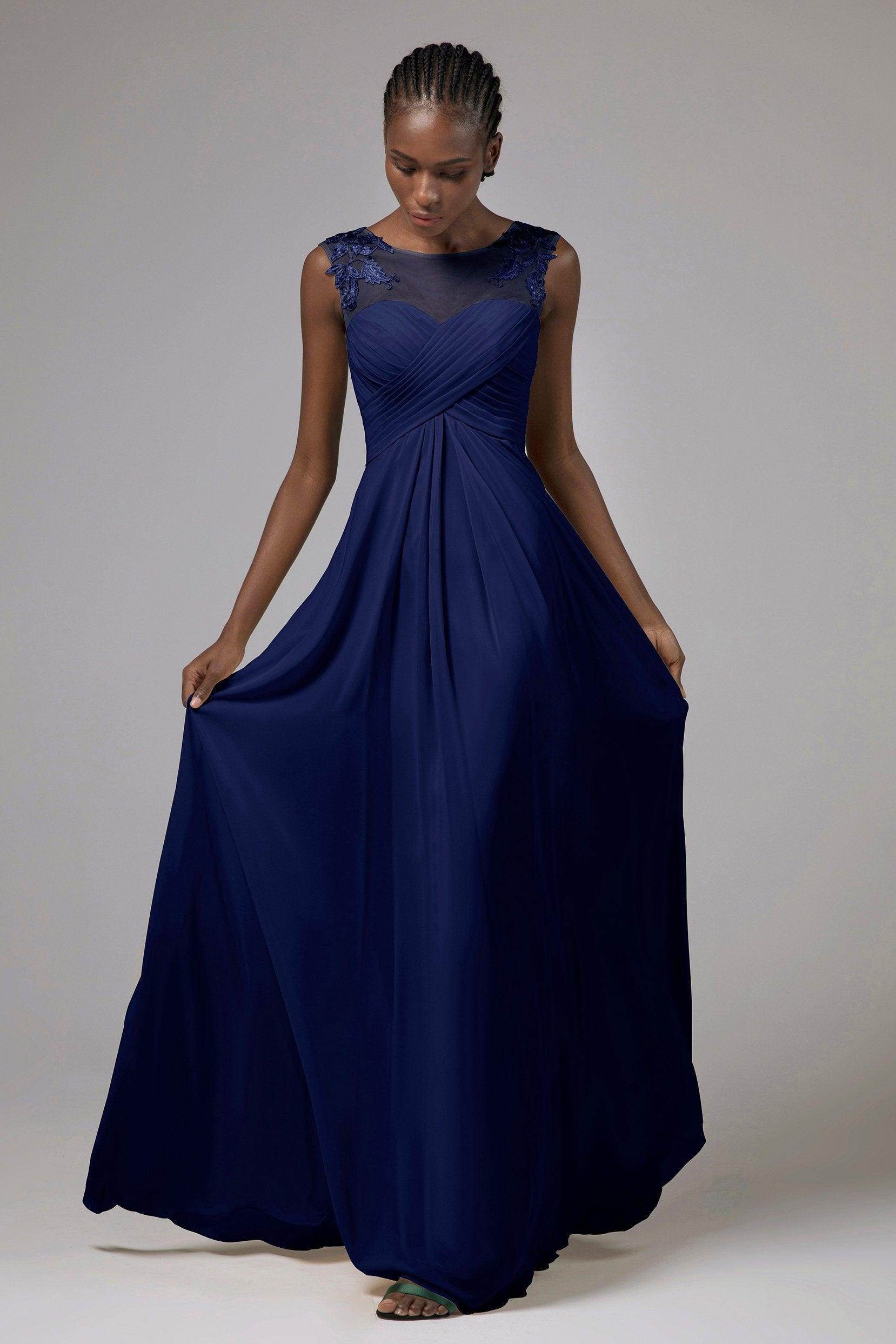 A-Line Floor Length Chiffon Bridesmaid Dress CB0397
