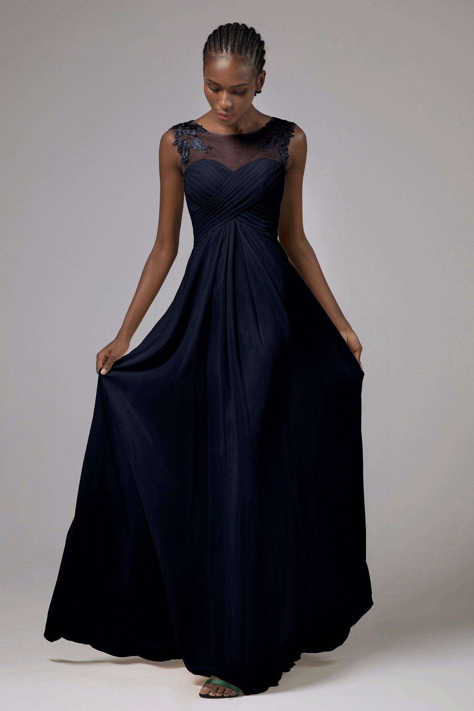 A-Line Floor Length Chiffon Bridesmaid Dress CB0397
