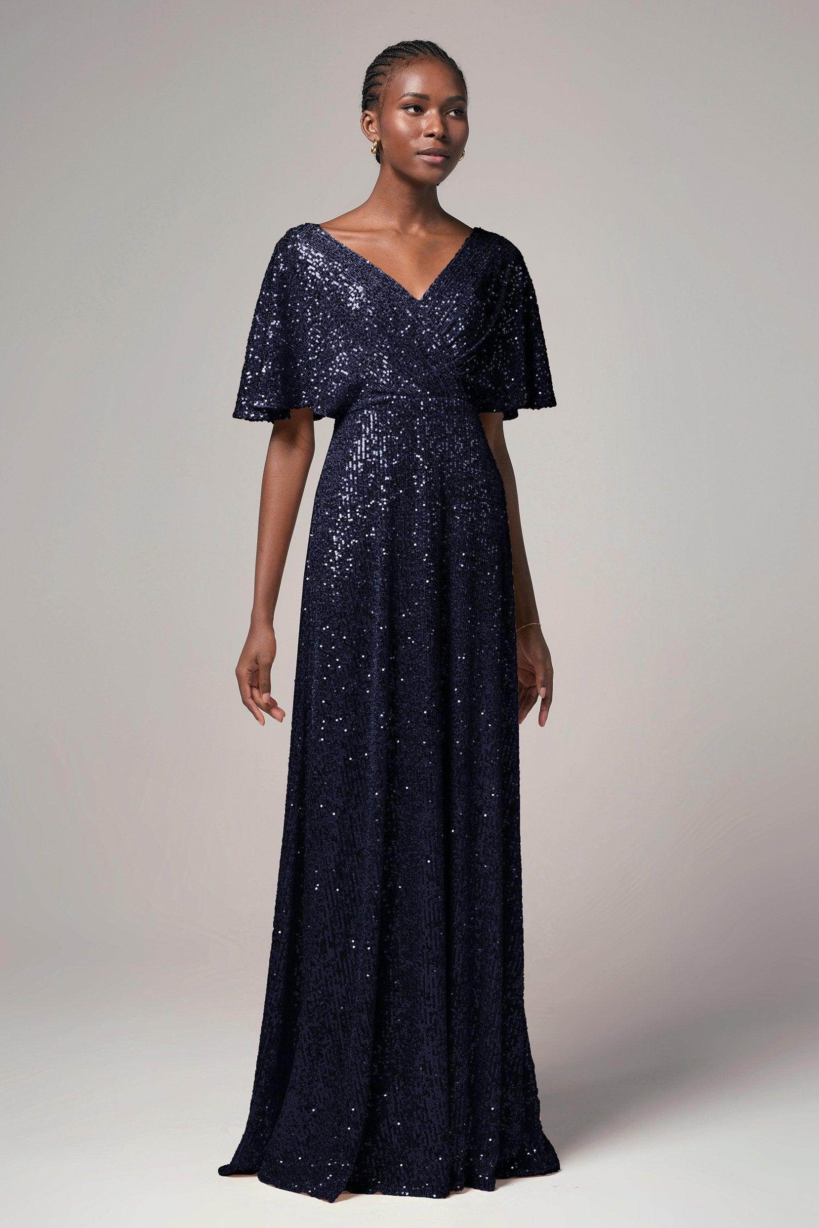 Sheath-Column Floor Length Sequined Dress CB0399