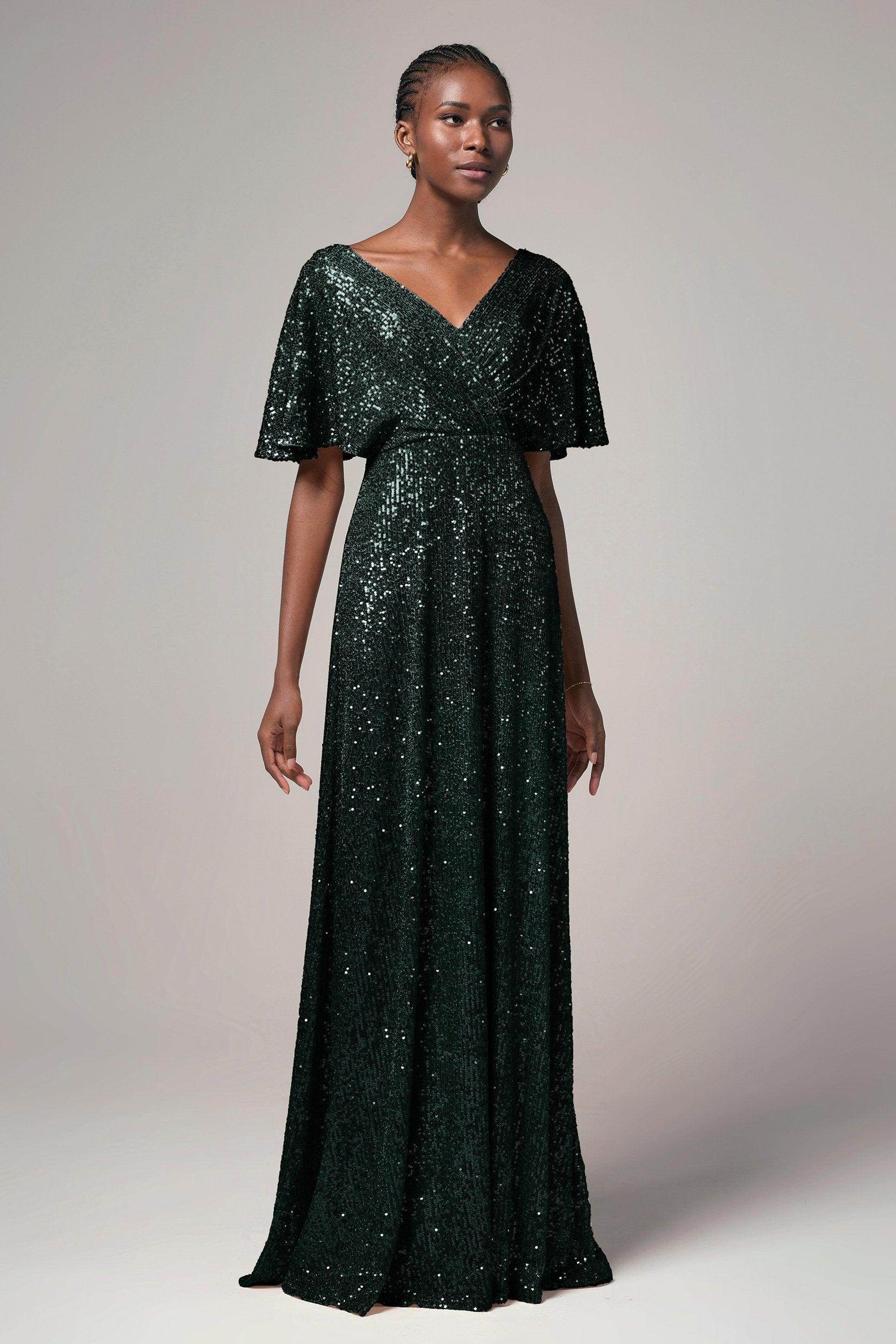Sheath-Column Floor Length Sequined Dress CB0399