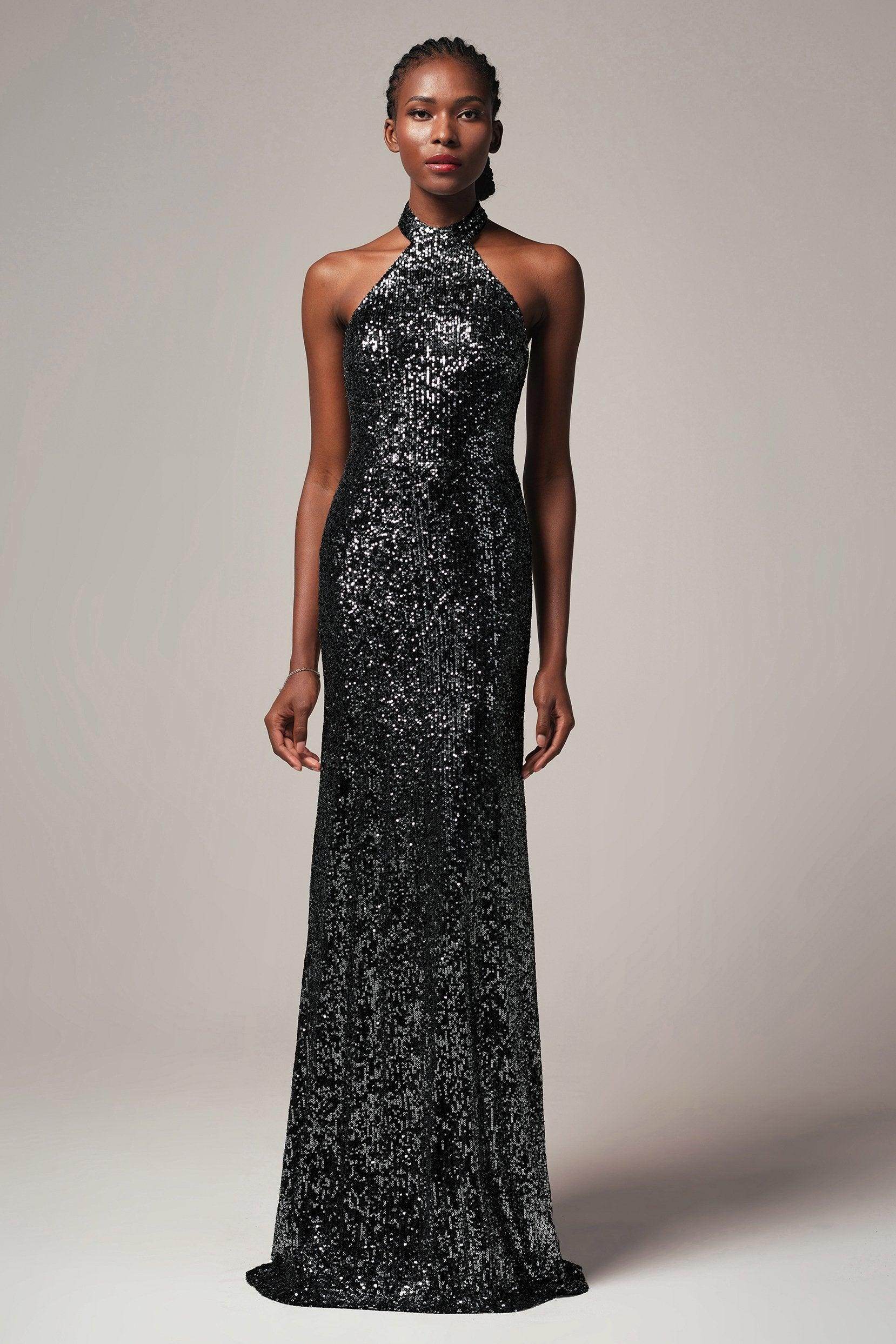 Sheath-Column Floor Length Sequined Dress CB0401