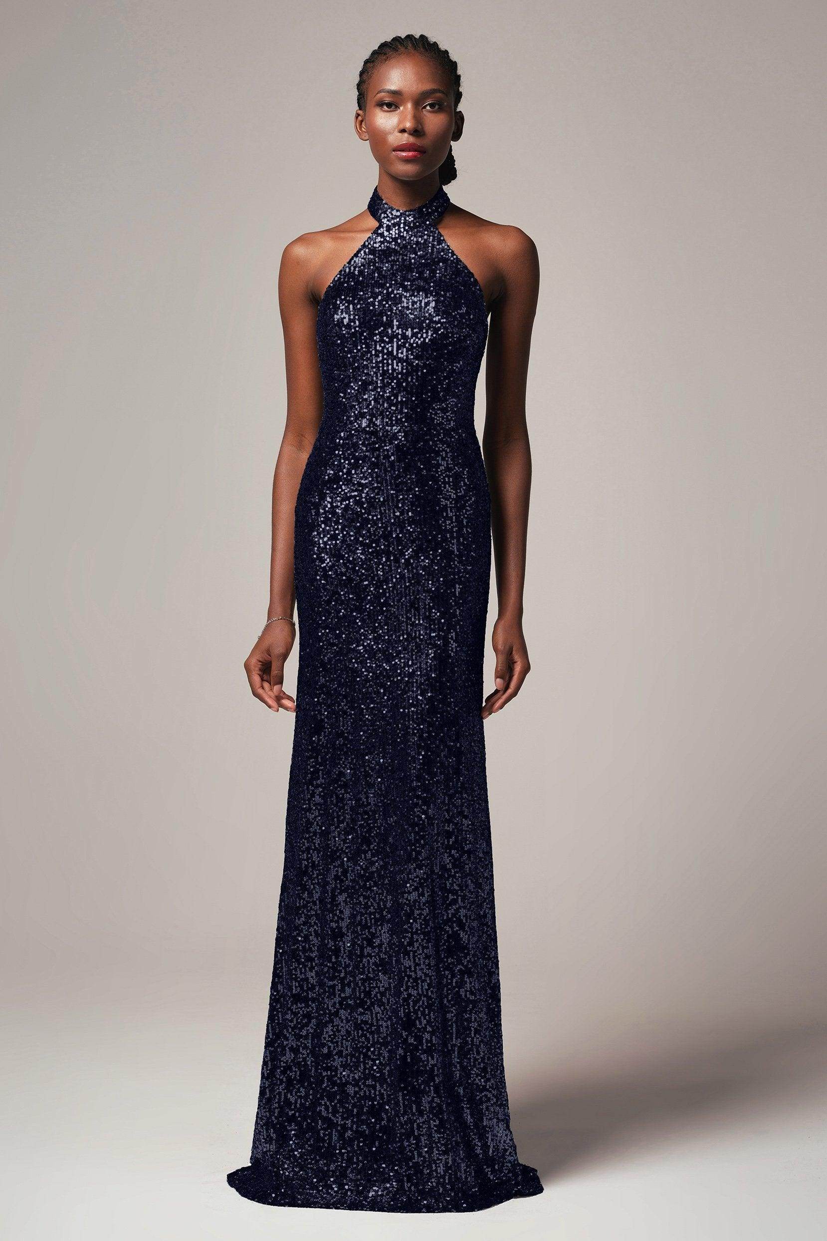 Sheath-Column Floor Length Sequined Dress CB0401