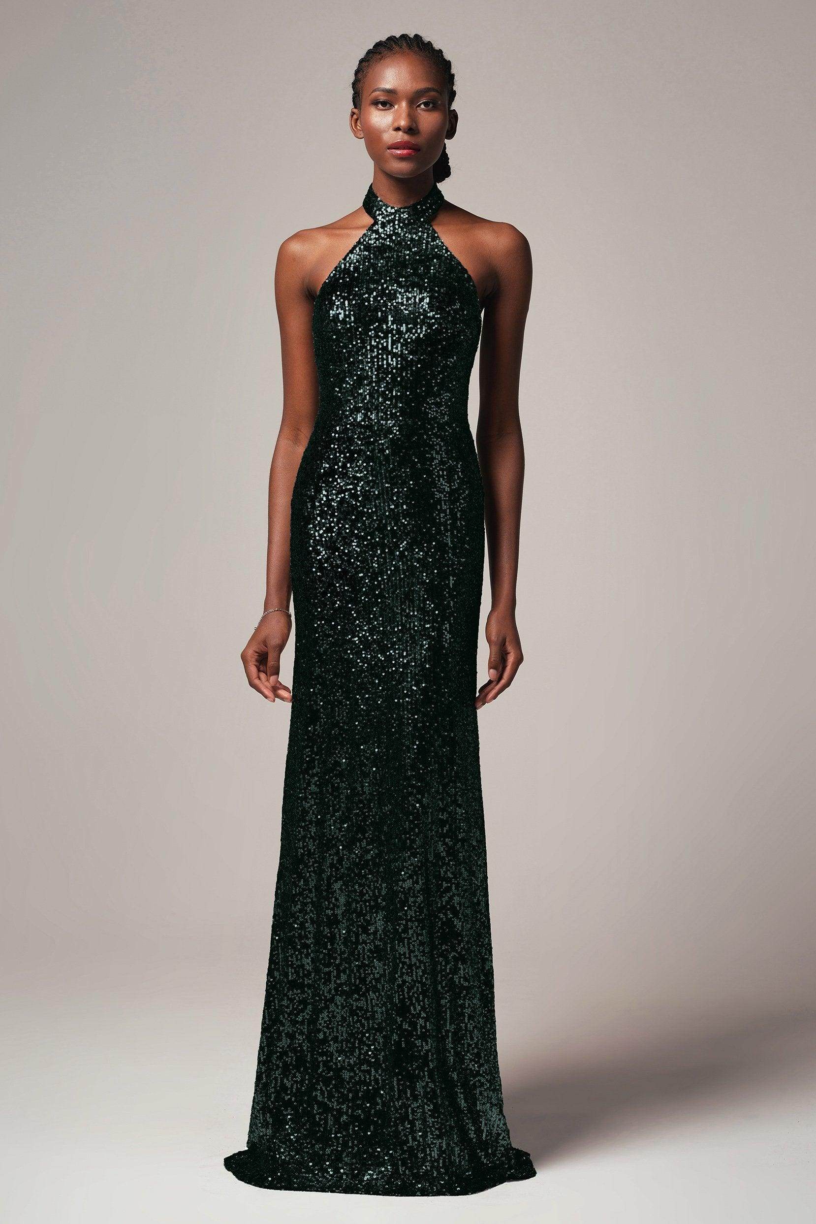 Sheath-Column Floor Length Sequined Dress CB0401
