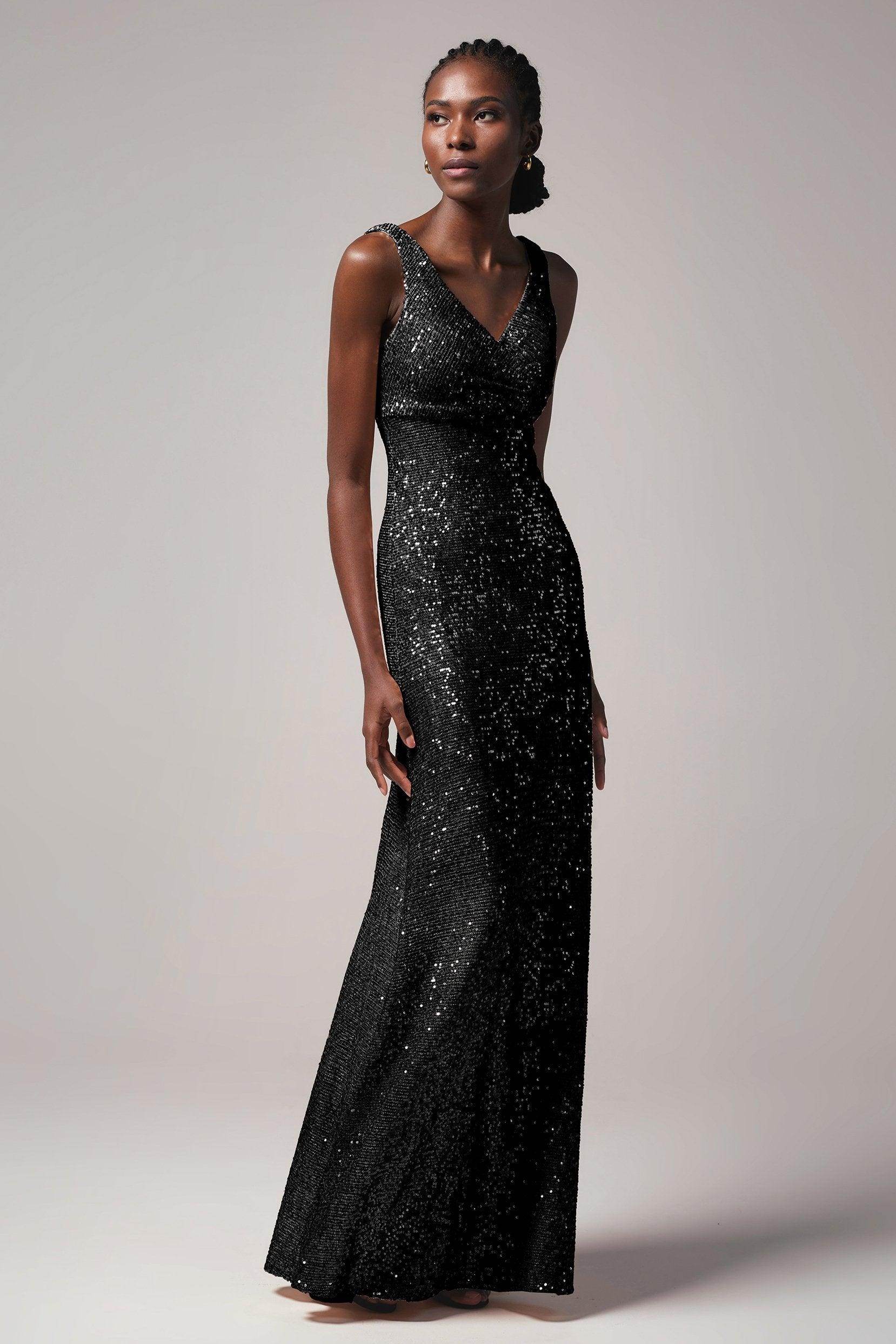 Sheath-Column Floor Length Sequined Dress CB0404