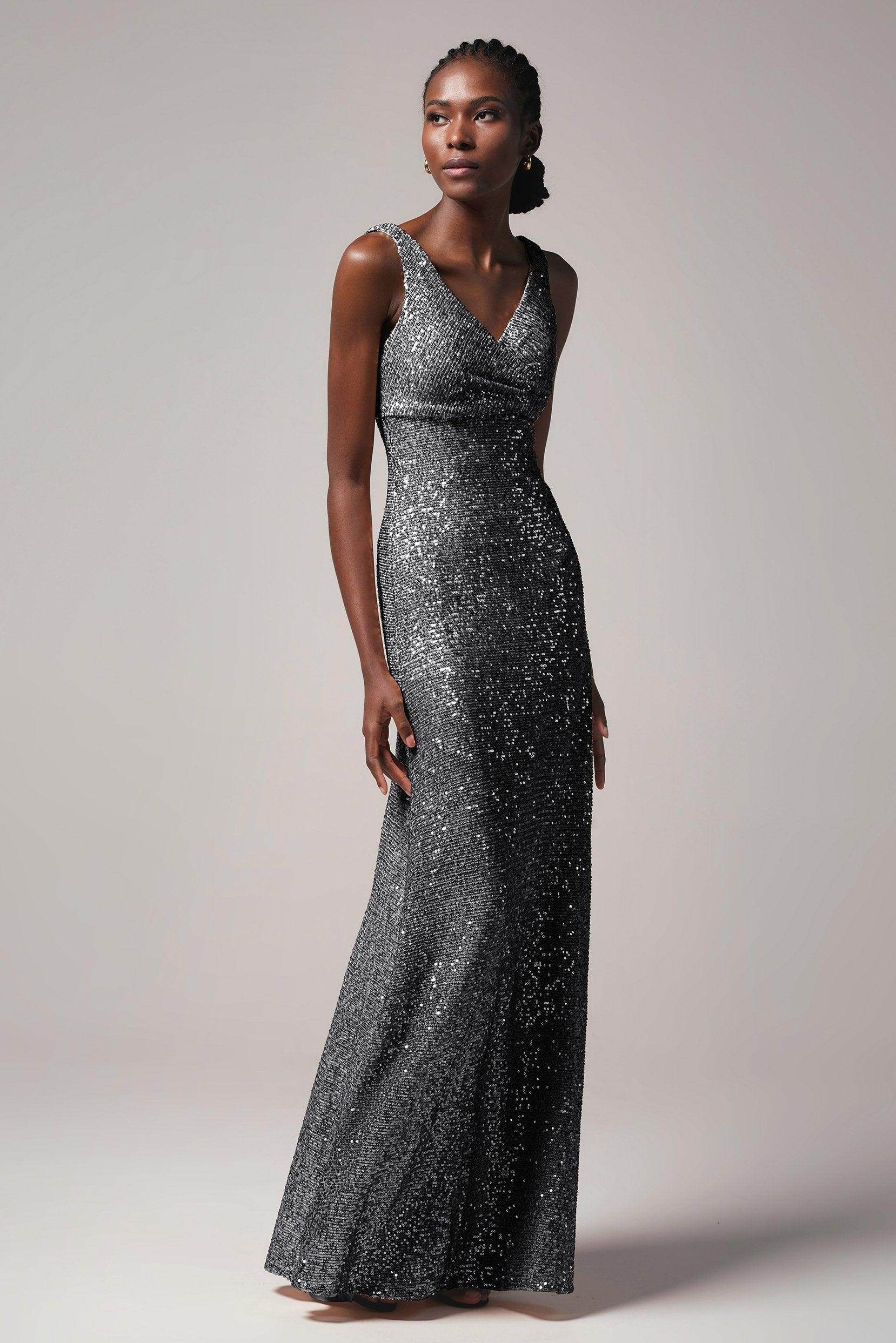 Sheath-Column Floor Length Sequined Dress CB0404