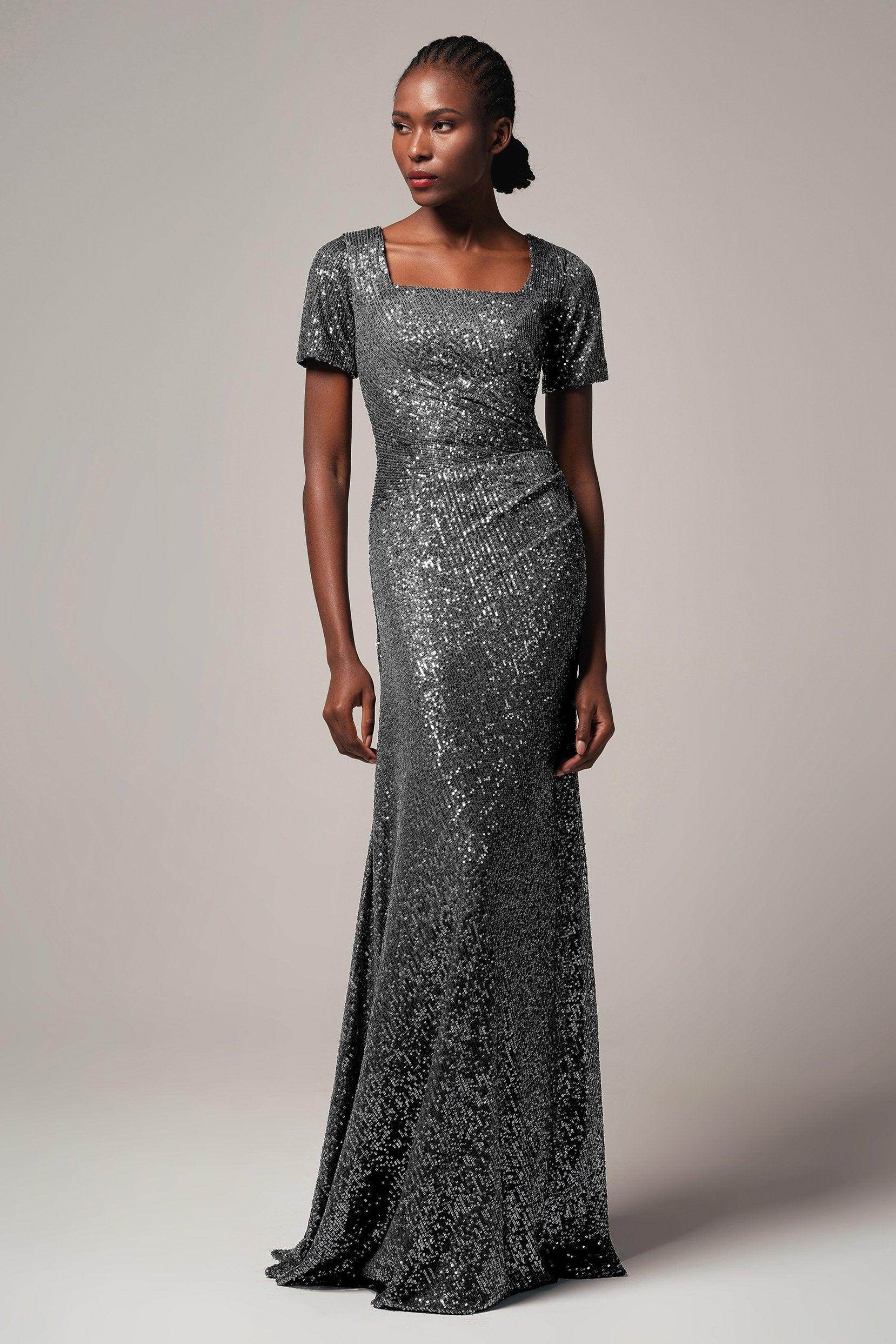 Sheath-Column Floor Length Sequined Dress CB0409