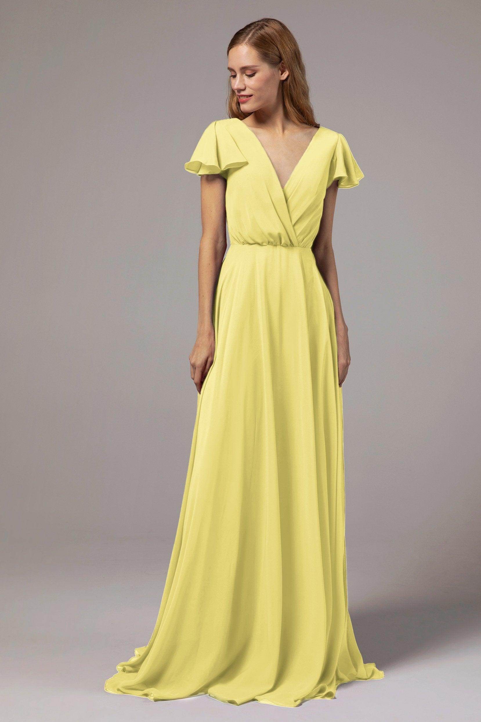 A-Line Floor Length Chiffon Bridesmaid Dress CB0410