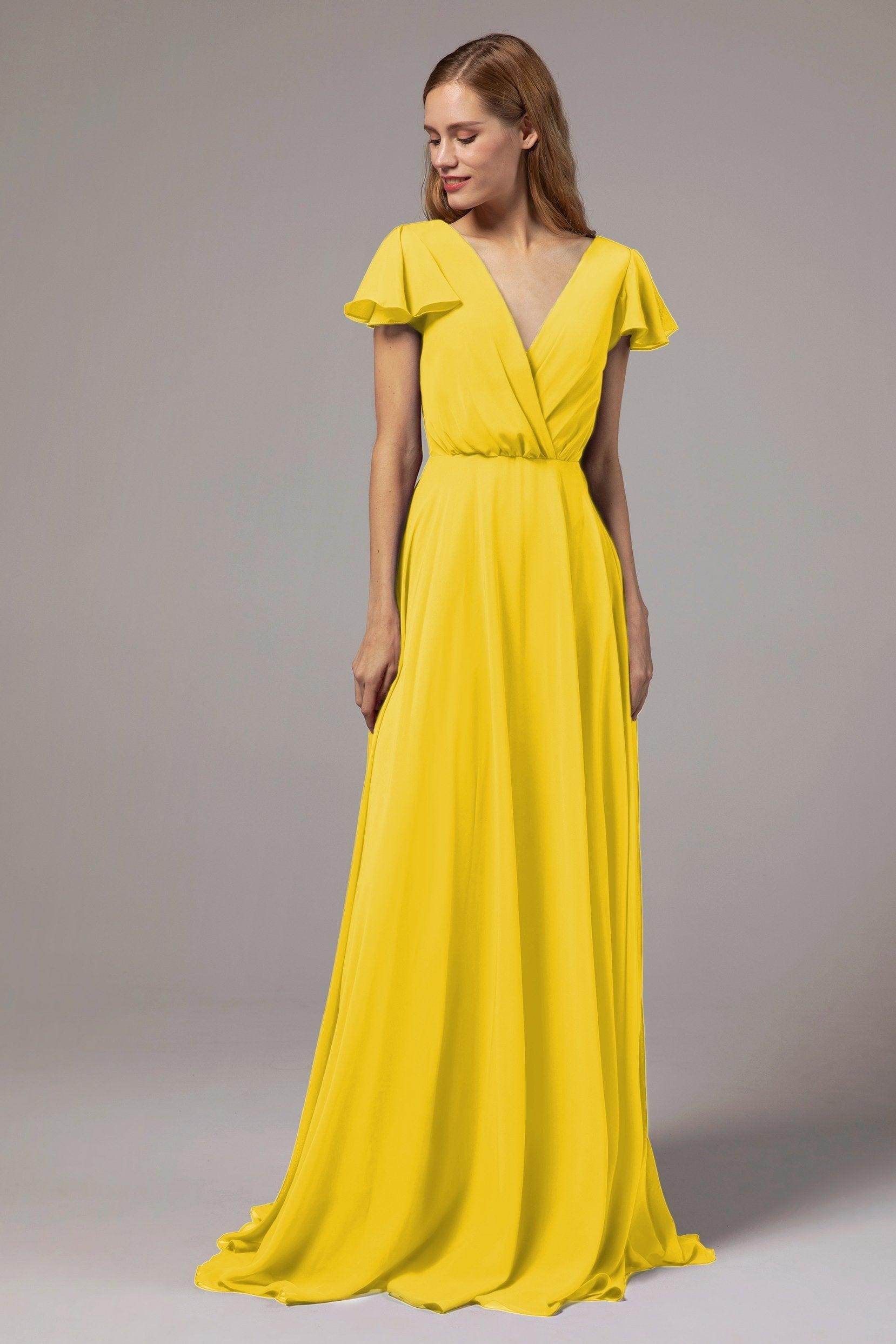 A-Line Floor Length Chiffon Bridesmaid Dress CB0410