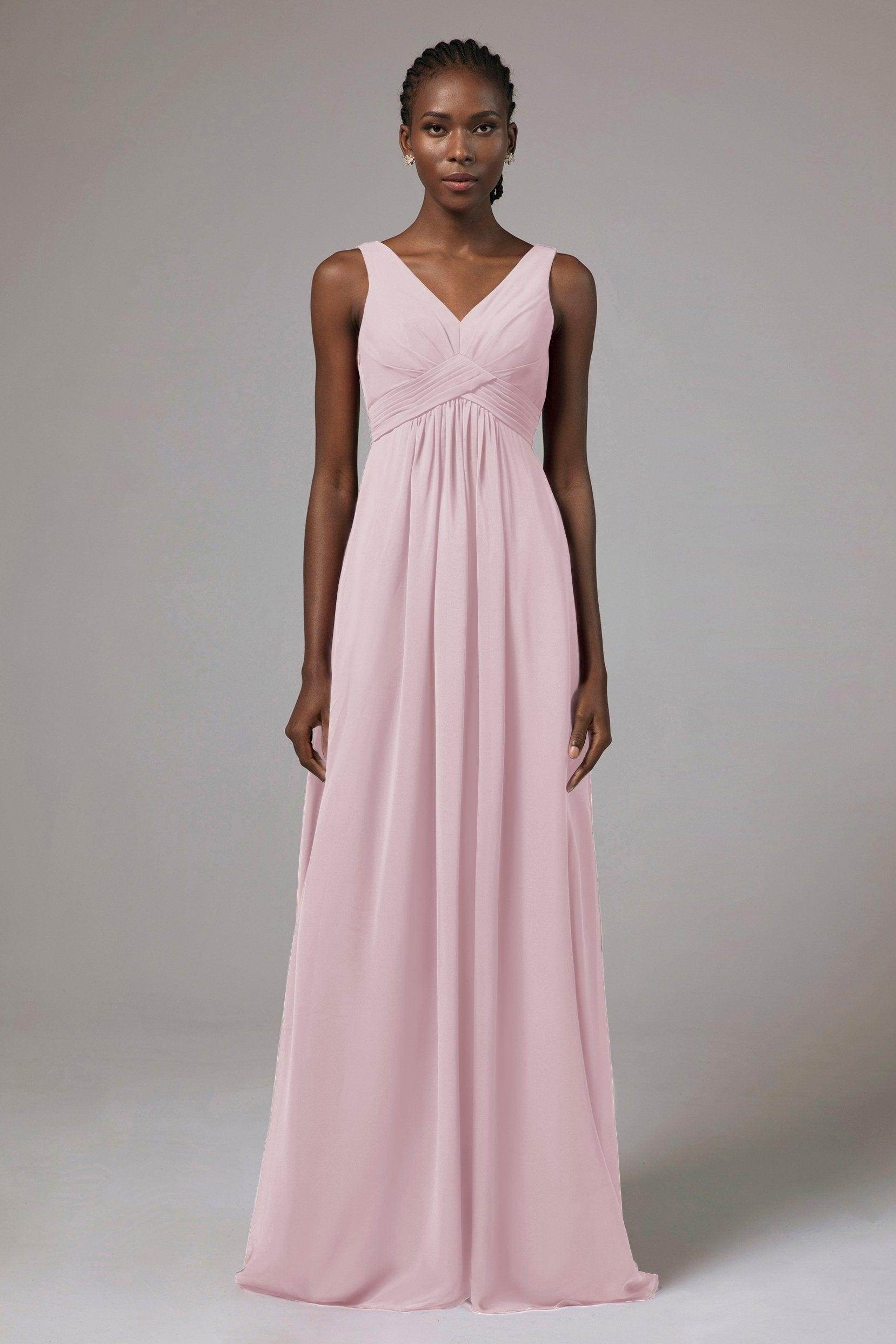 A-Line Floor Length Chiffon Bridesmaid Dress Formal Dresses CB0411