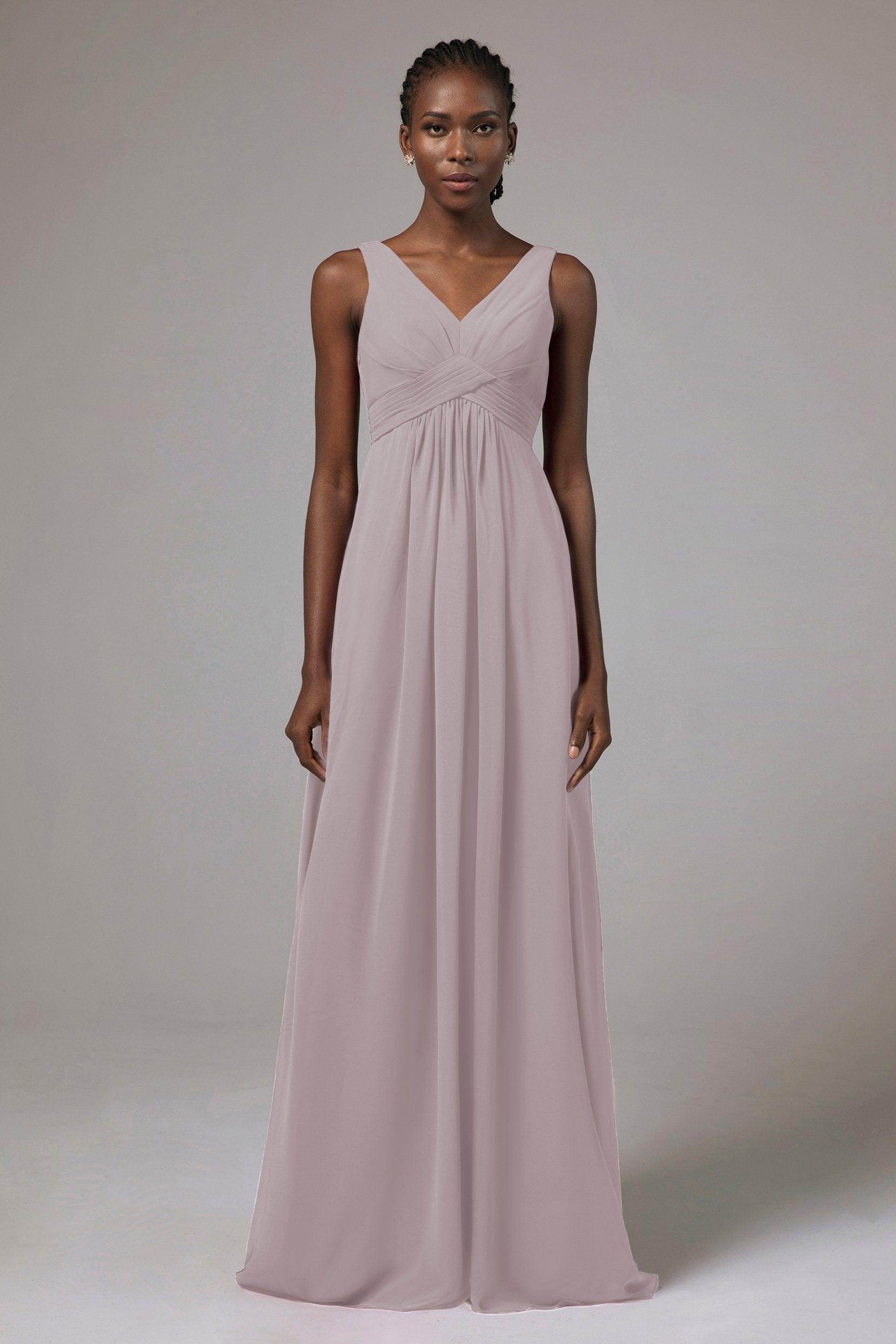A-Line Floor Length Chiffon Bridesmaid Dress Formal Dresses CB0411