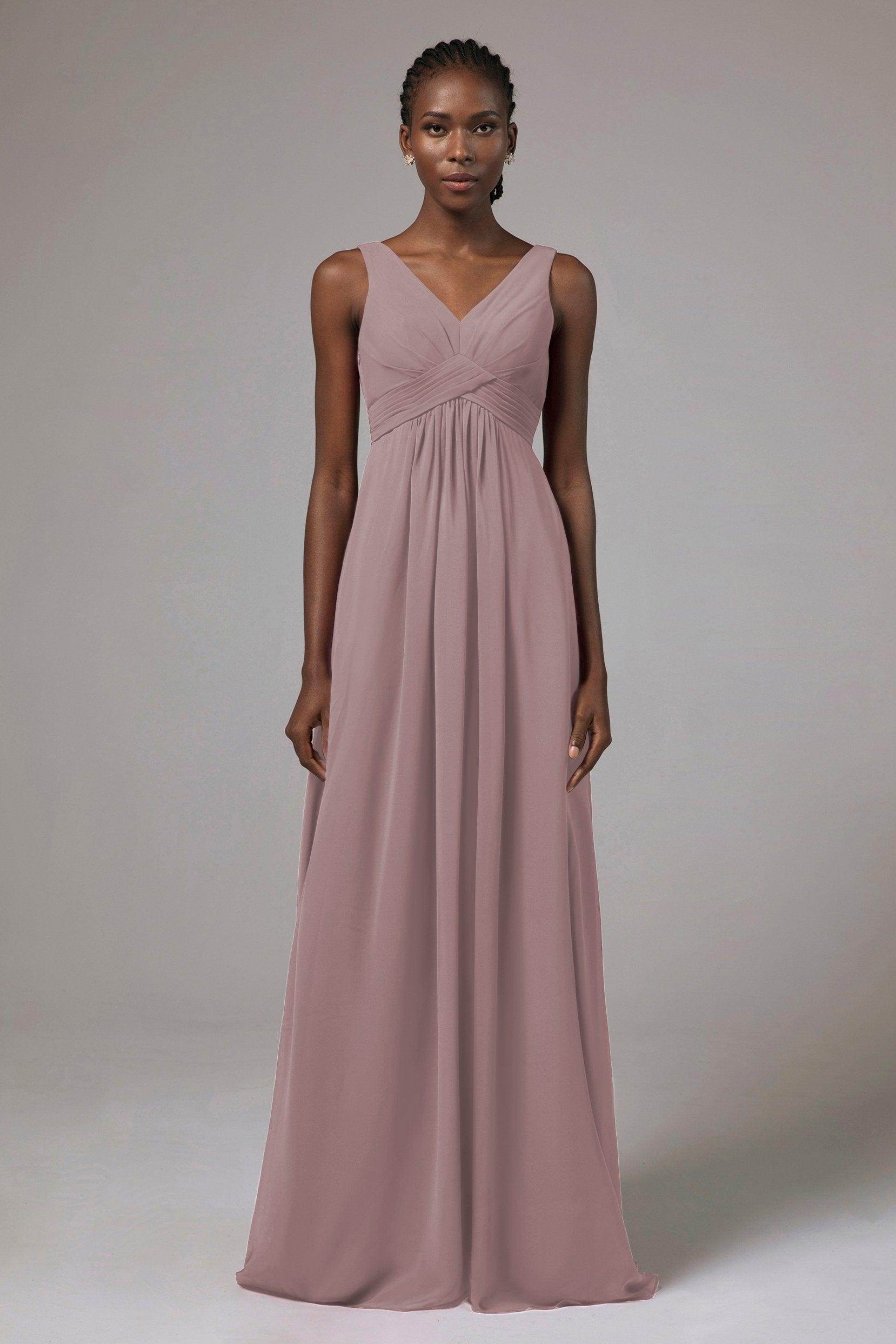 A-Line Floor Length Chiffon Bridesmaid Dress Formal Dresses CB0411