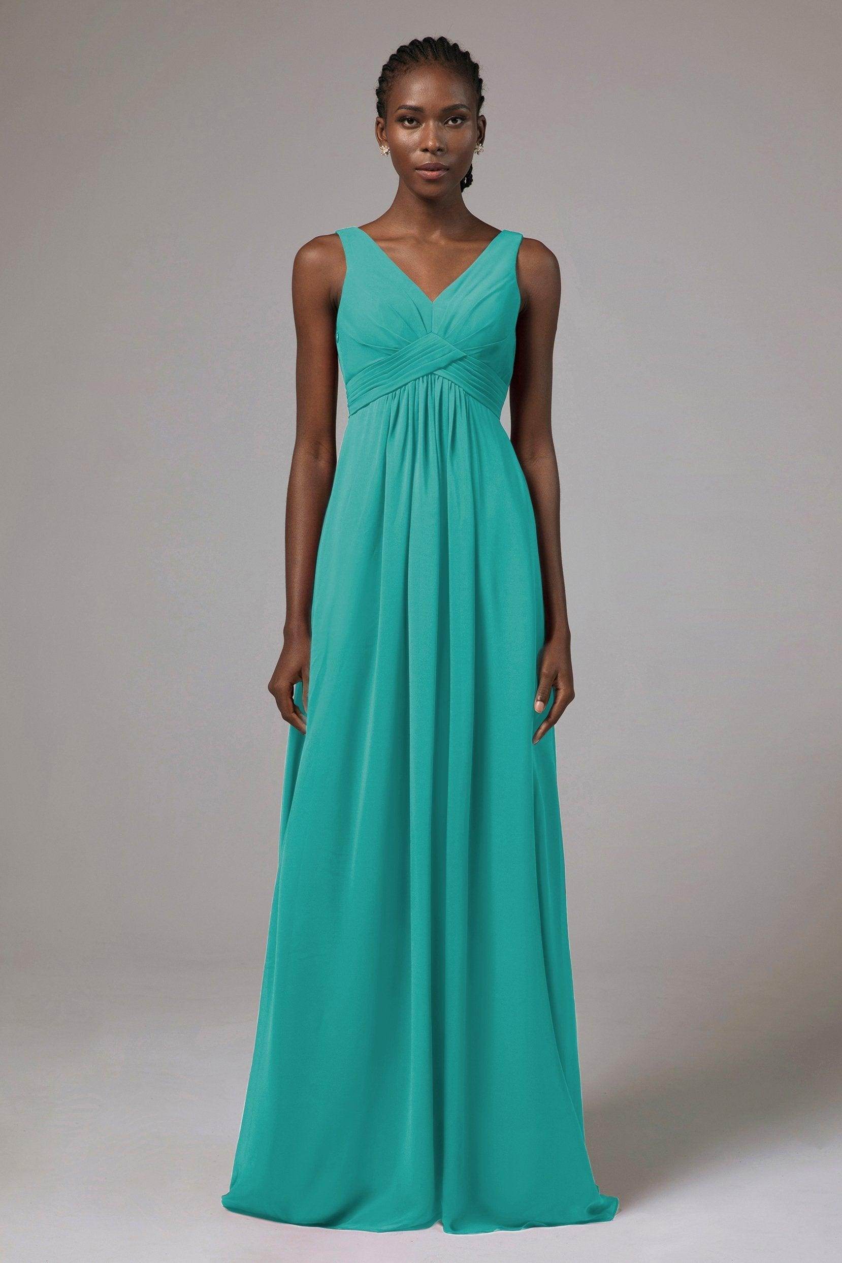 A-Line Floor Length Chiffon Bridesmaid Dress Formal Dresses CB0411