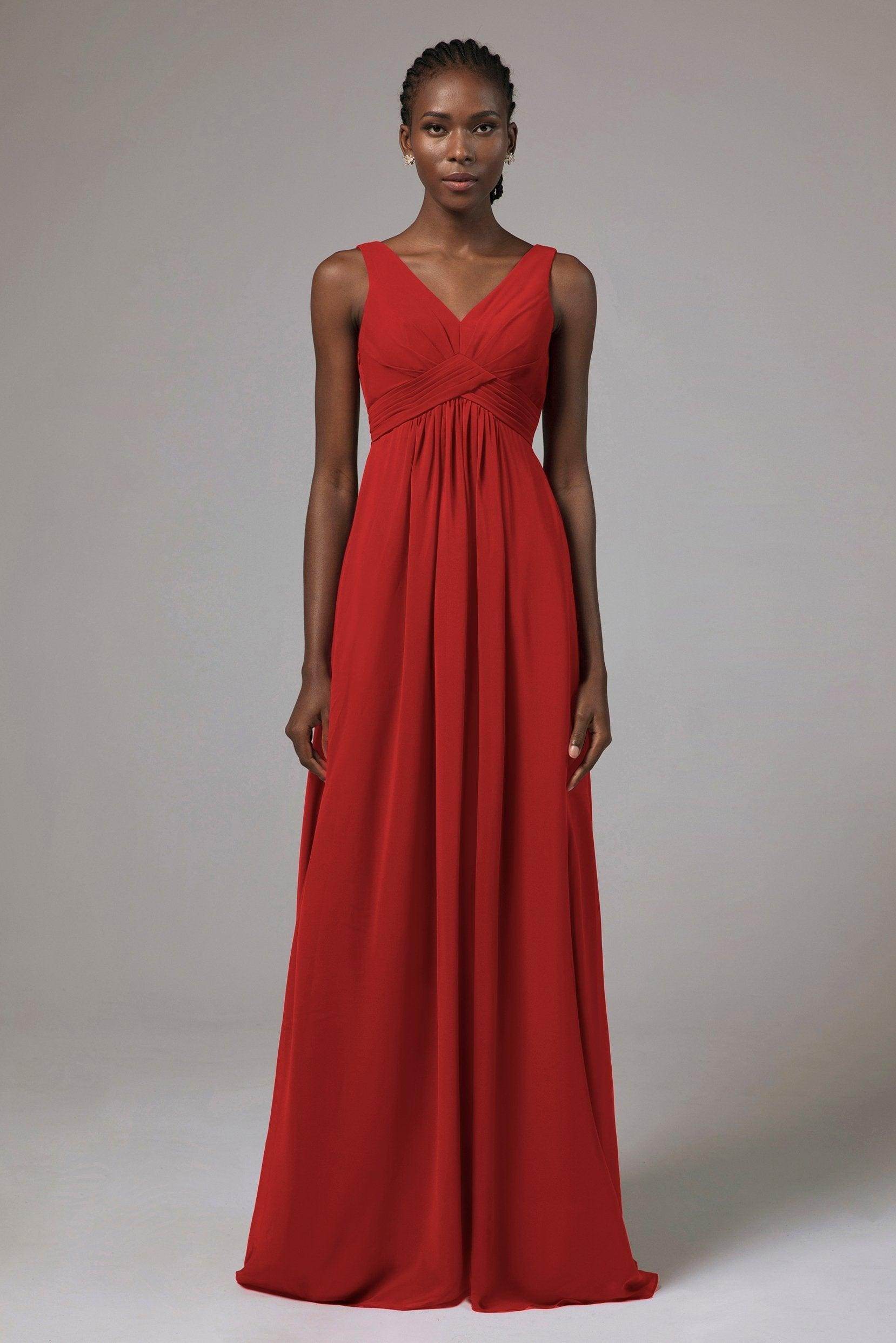 A-Line Floor Length Chiffon Bridesmaid Dress Formal Dresses CB0411