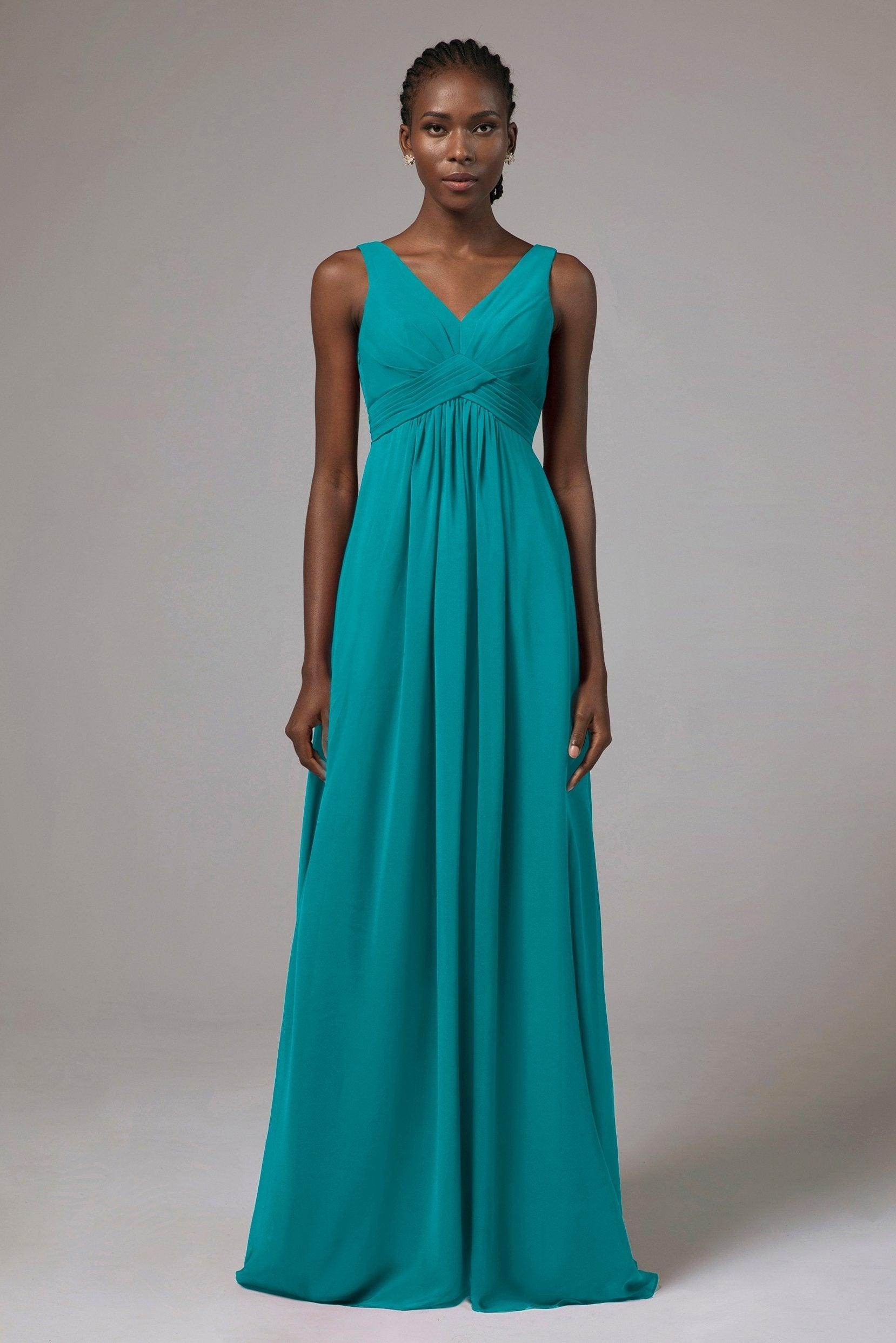 A-Line Floor Length Chiffon Bridesmaid Dress Formal Dresses CB0411