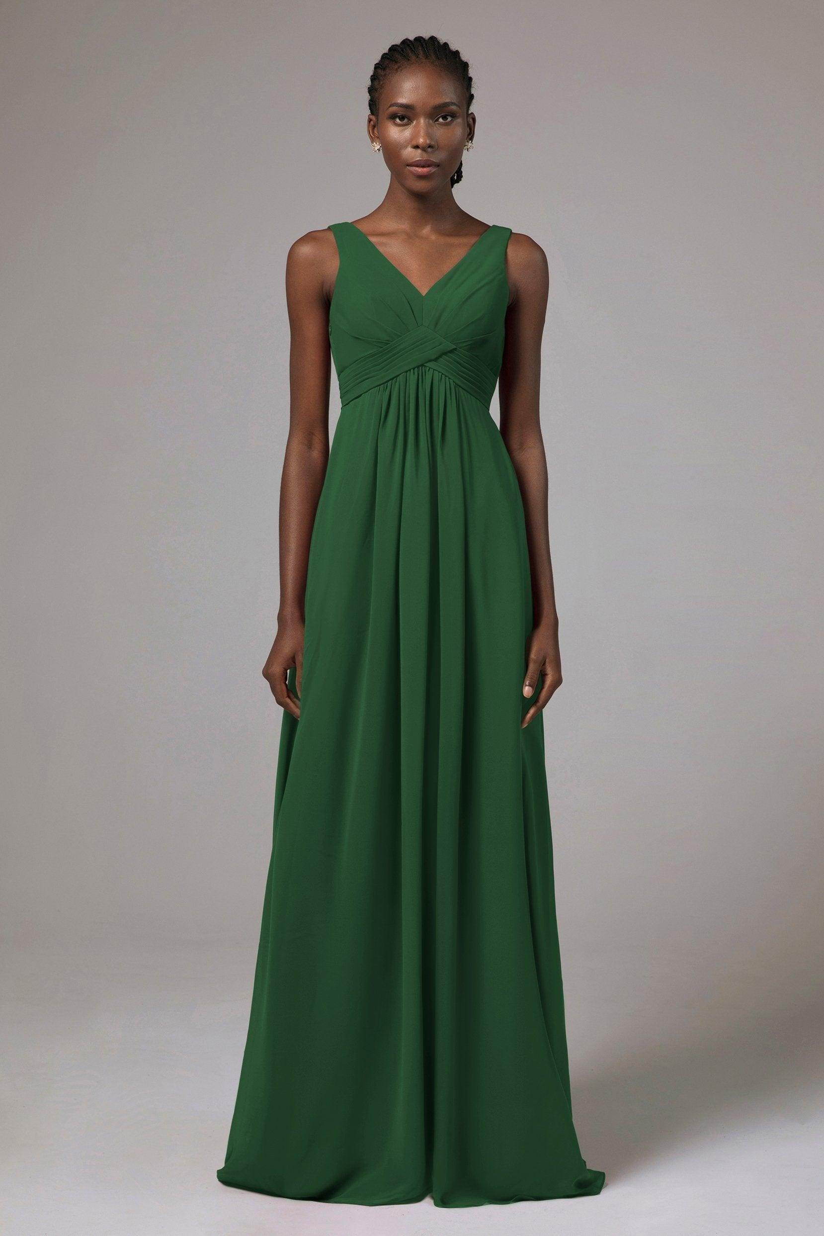 A-Line Floor Length Chiffon Bridesmaid Dress Formal Dresses CB0411