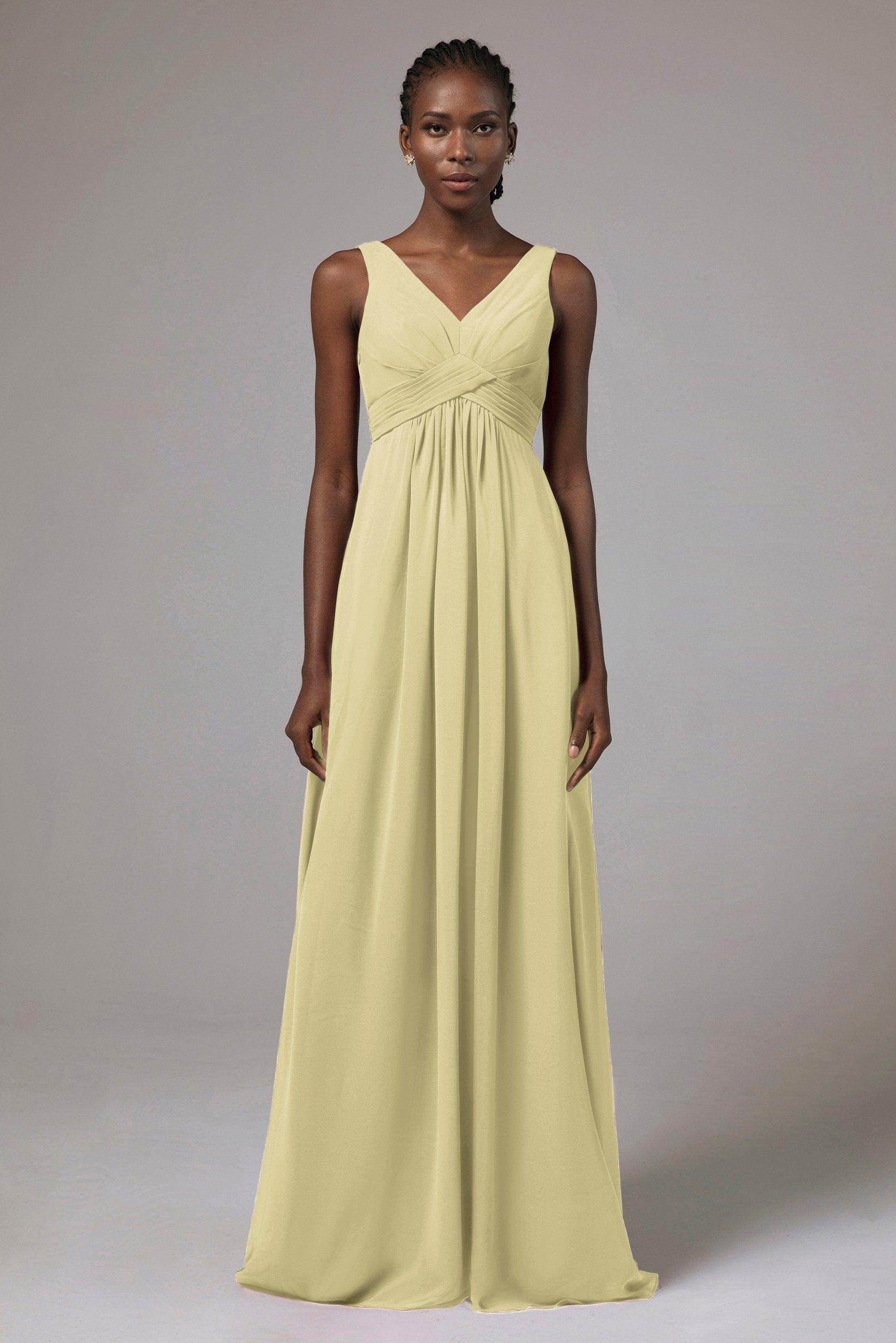 A-Line Floor Length Chiffon Bridesmaid Dress Formal Dresses CB0411