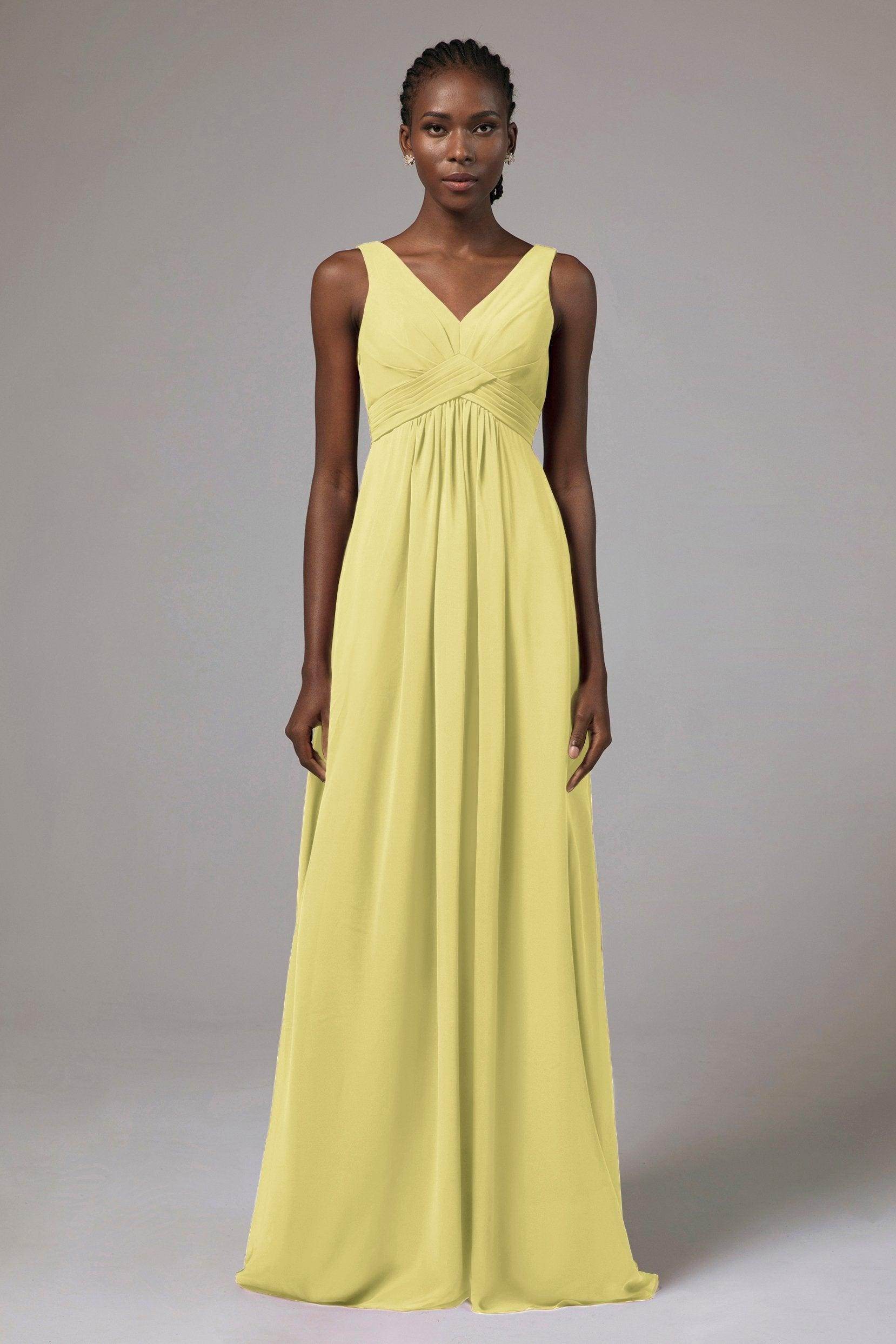 A-Line Floor Length Chiffon Bridesmaid Dress Formal Dresses CB0411