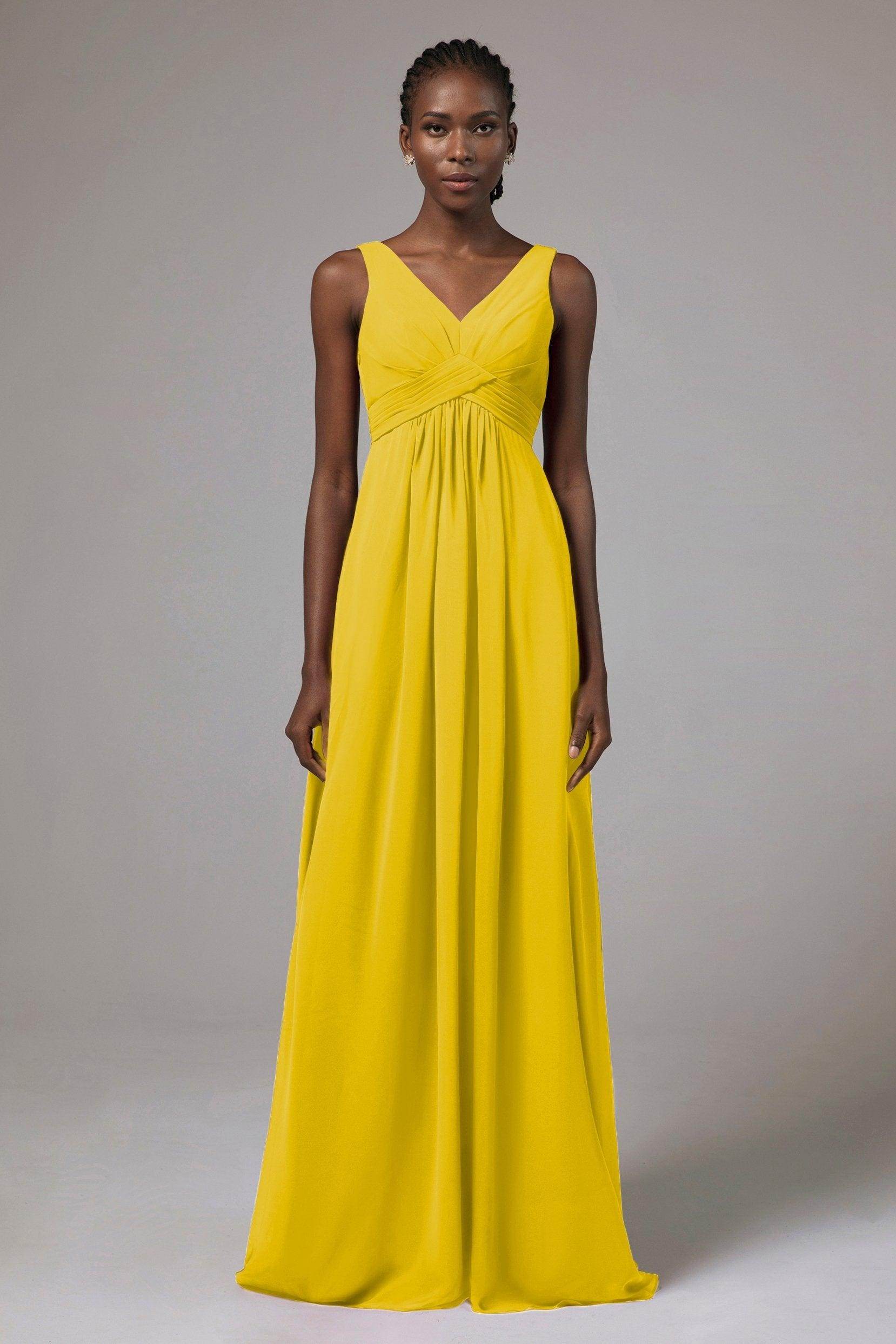 A-Line Floor Length Chiffon Bridesmaid Dress Formal Dresses CB0411