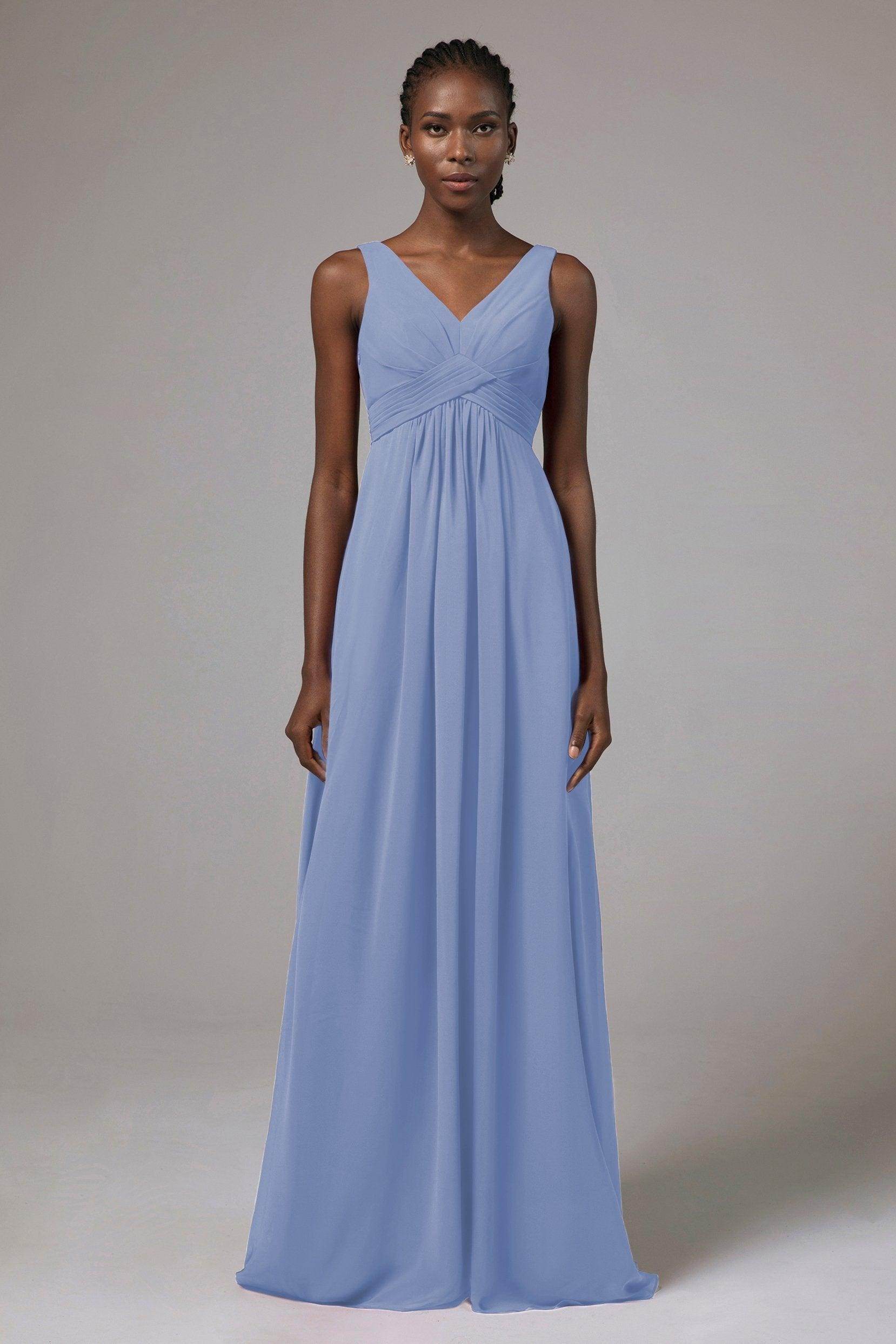 A-Line Floor Length Chiffon Bridesmaid Dress Formal Dresses CB0411