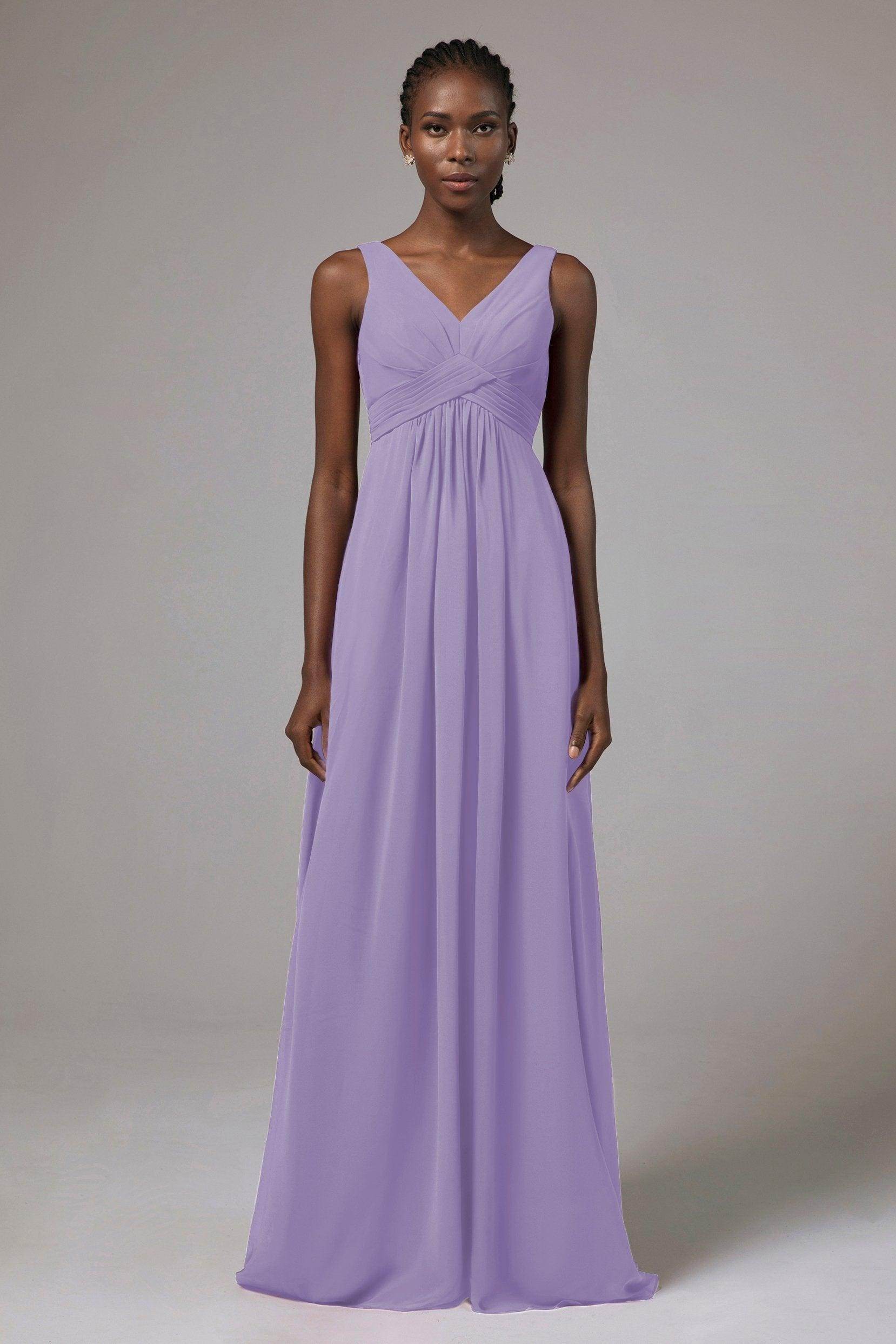 A-Line Floor Length Chiffon Bridesmaid Dress Formal Dresses CB0411