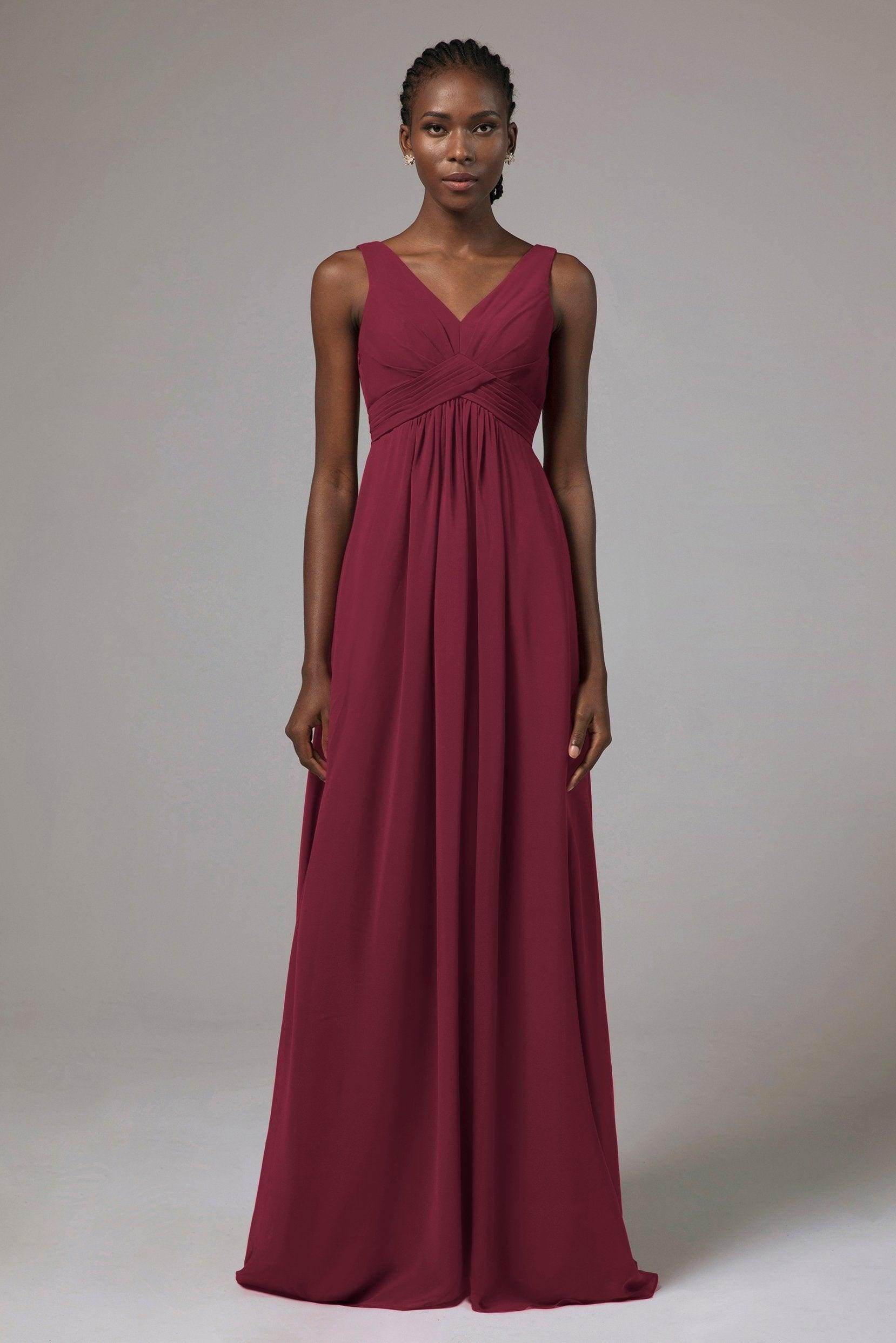 A-Line Floor Length Chiffon Bridesmaid Dress Formal Dresses CB0411