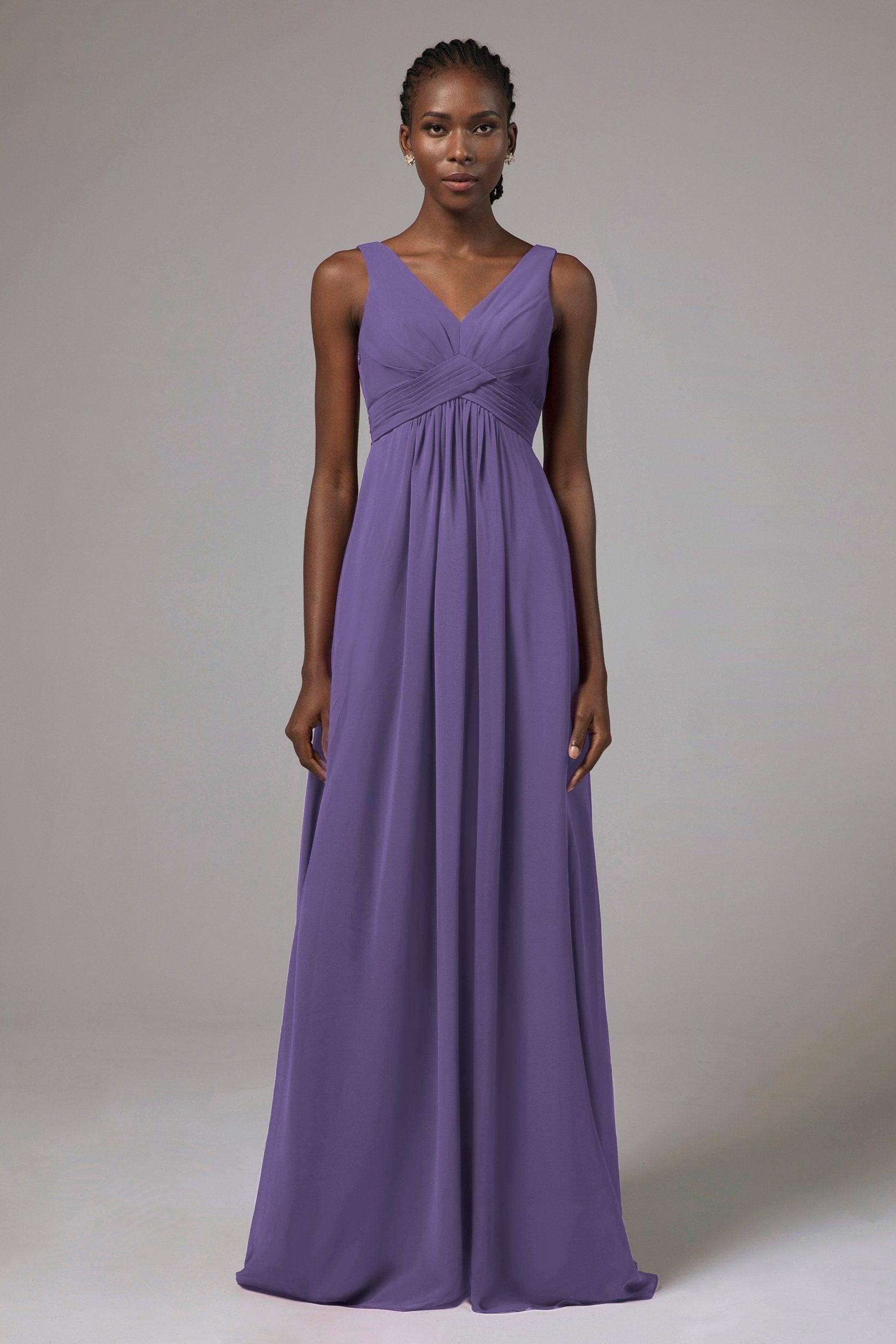 A-Line Floor Length Chiffon Bridesmaid Dress Formal Dresses CB0411