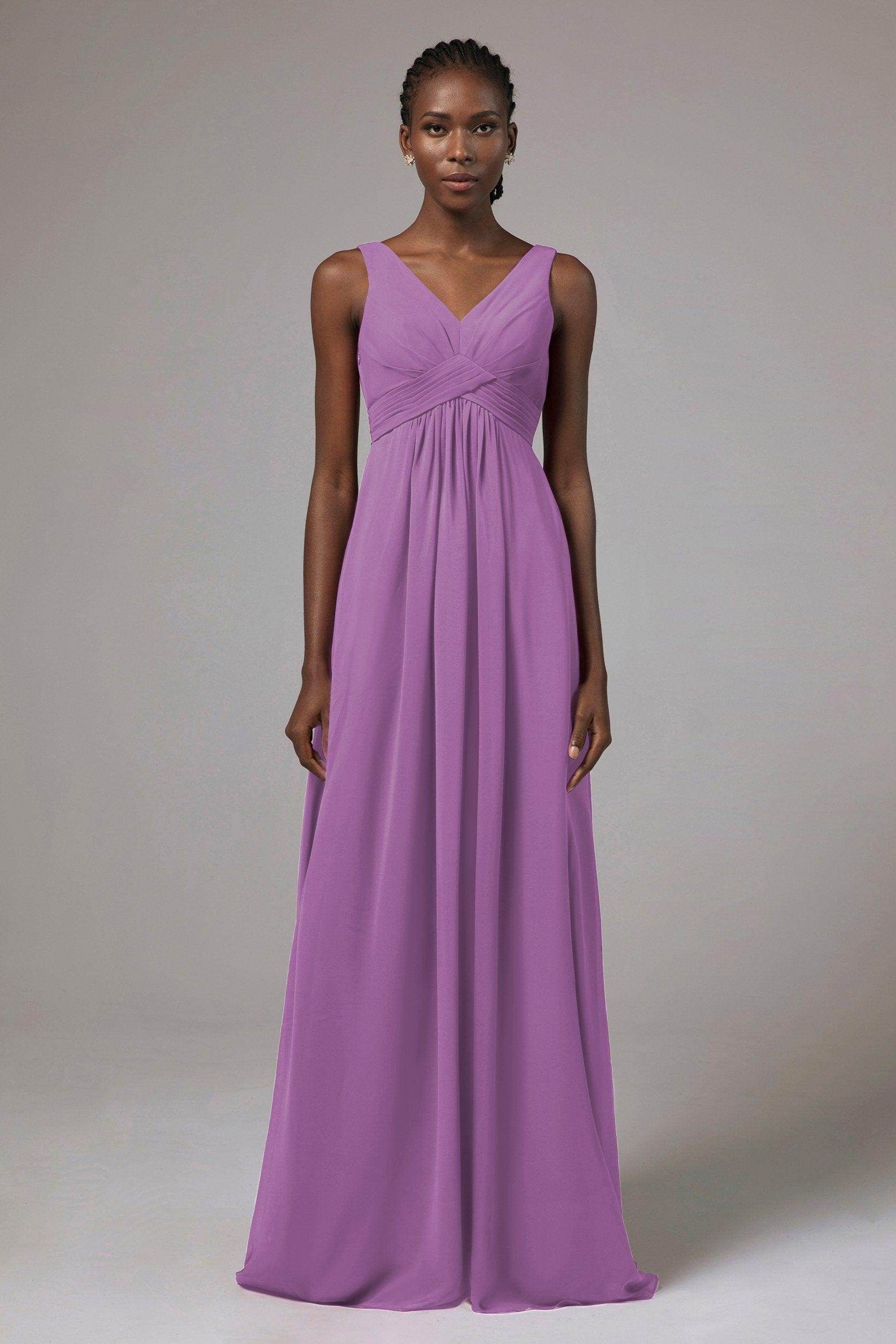 A-Line Floor Length Chiffon Bridesmaid Dress Formal Dresses CB0411