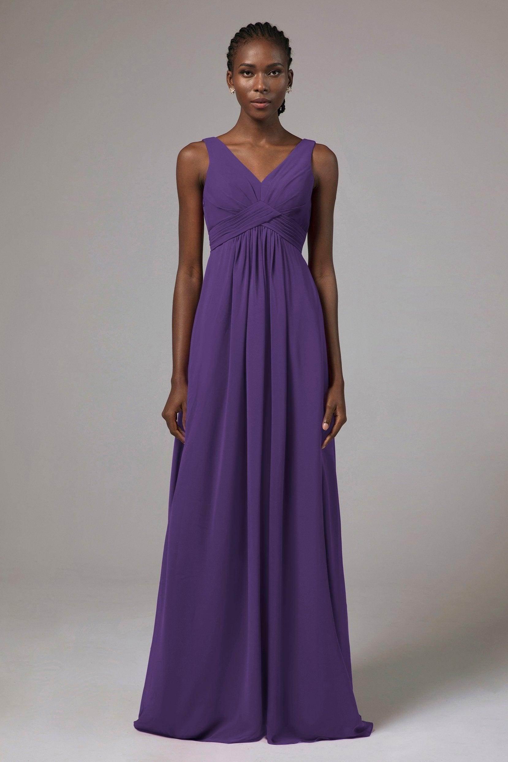 A-Line Floor Length Chiffon Bridesmaid Dress Formal Dresses CB0411