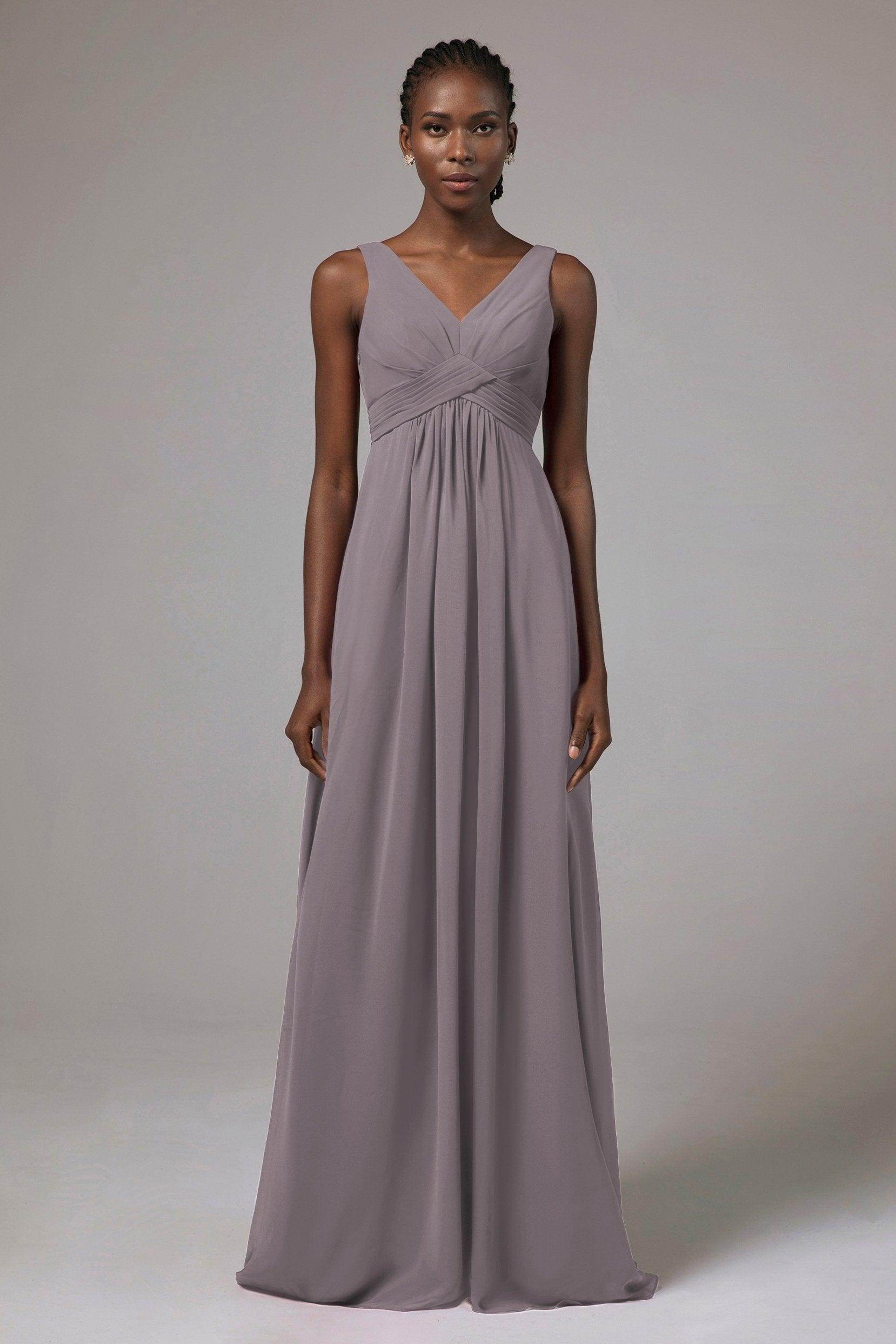 A-Line Floor Length Chiffon Bridesmaid Dress Formal Dresses CB0411
